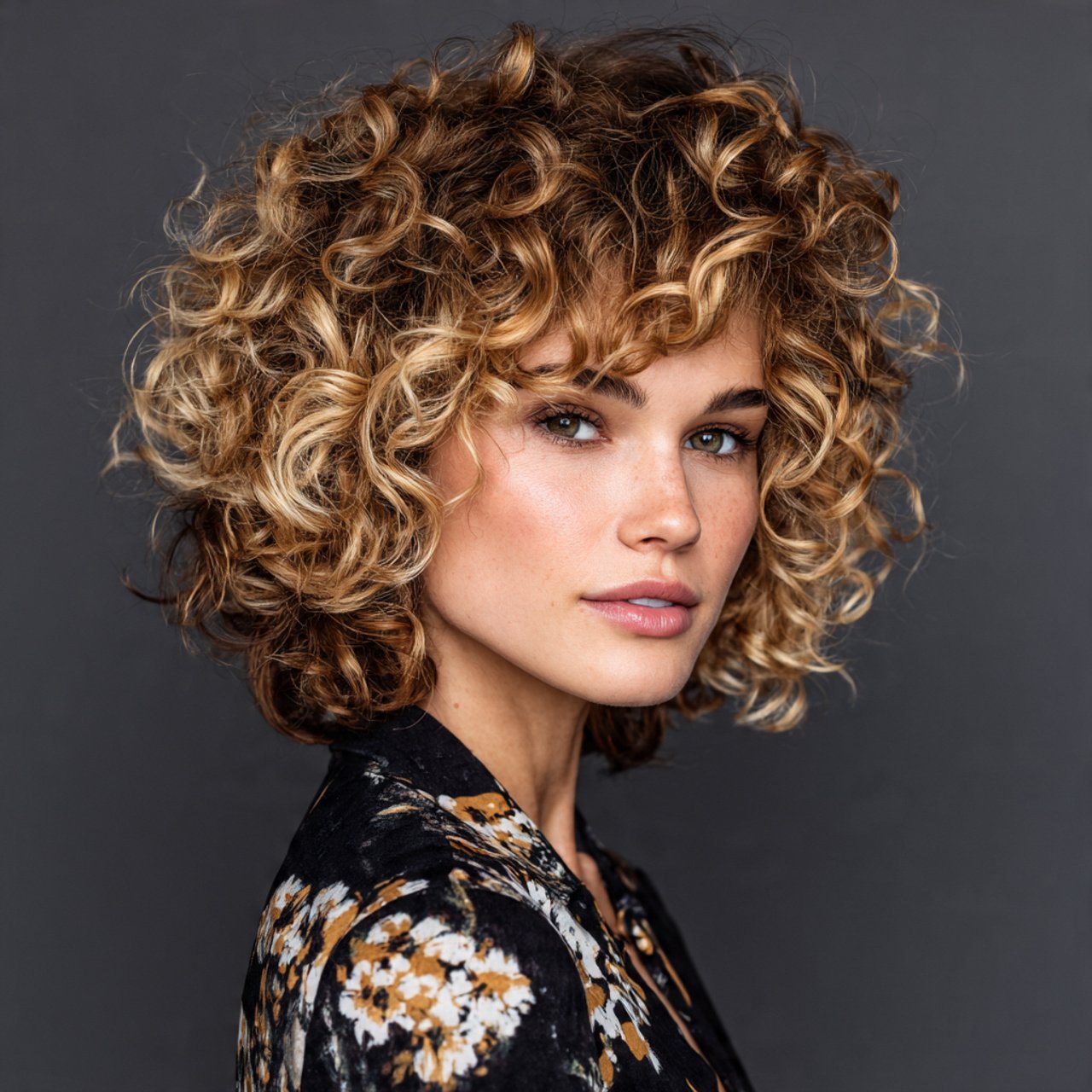 highlighted curly hairstyles for short curly hair