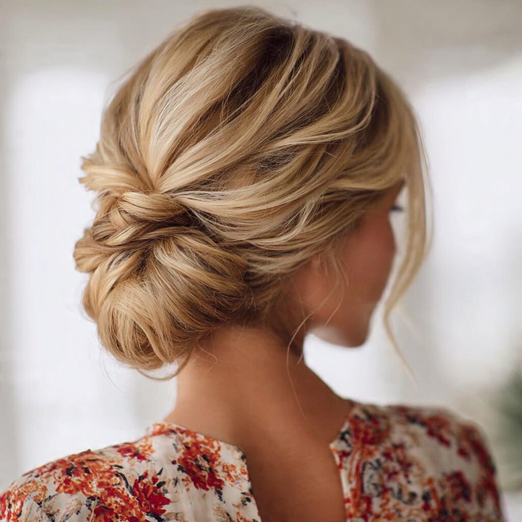 knotted low bun prom hairstyles