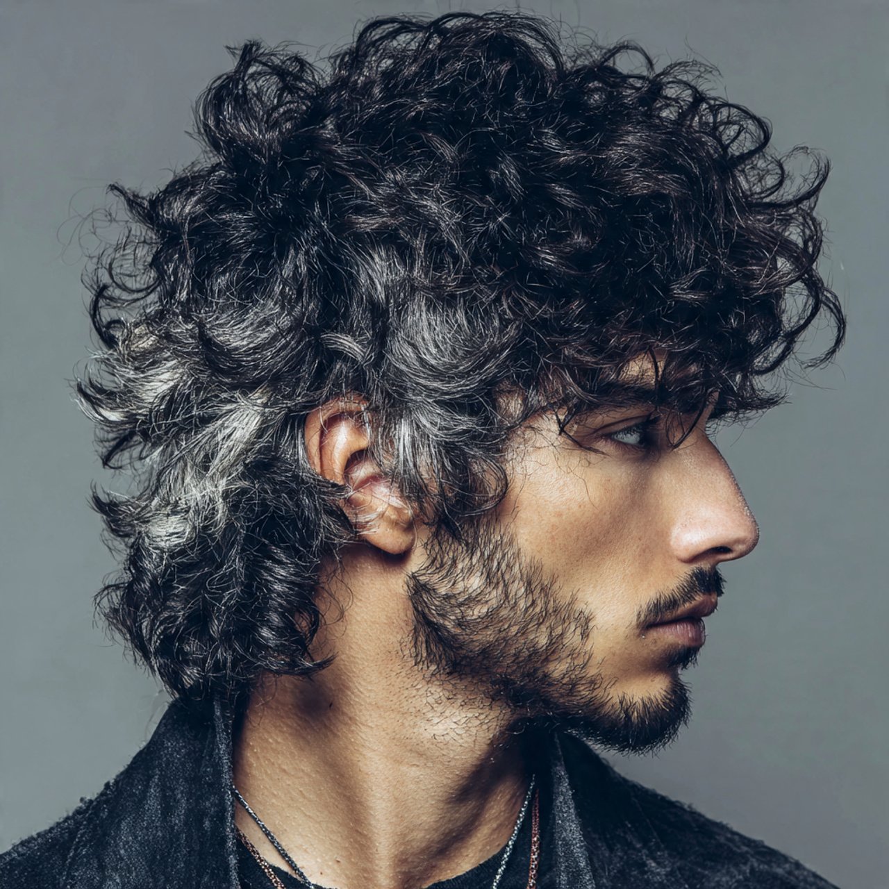 layered curly wolf cut hairstyle