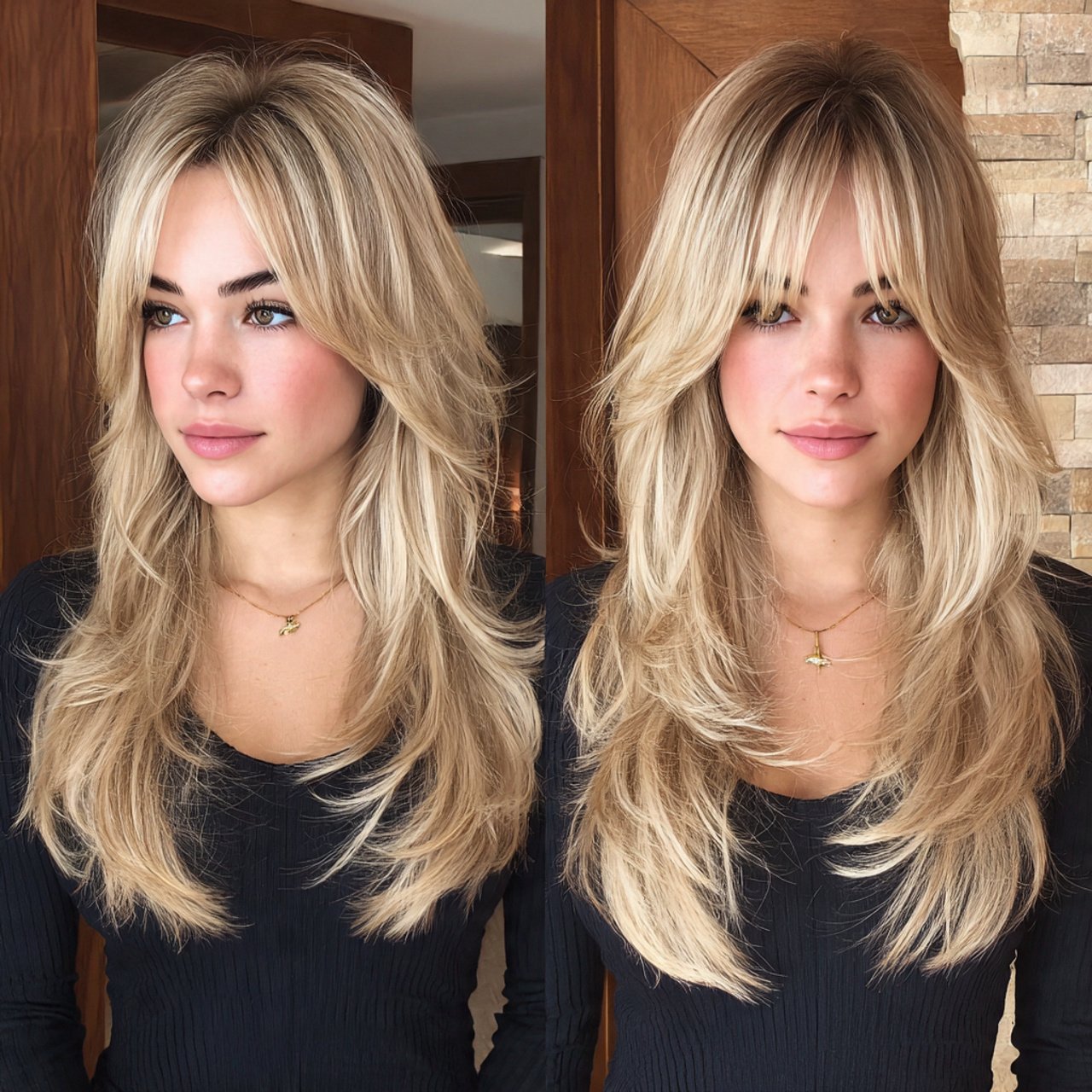 Curtain Bangs with Layers: 13 Trending Hair Ideas 4 long layered curtain bangs hairstyle