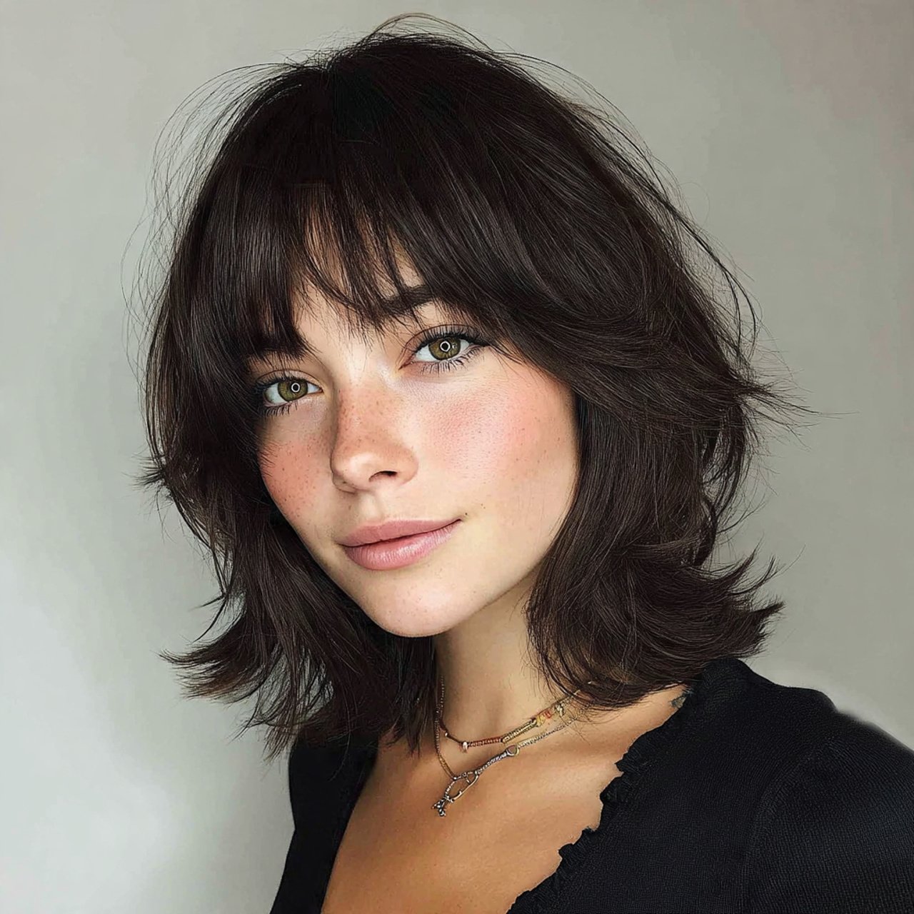 17 Short Curtain Bangs Ideas for a Fresh, Trendy Look 8 long layered short curtain bangs hairstyle