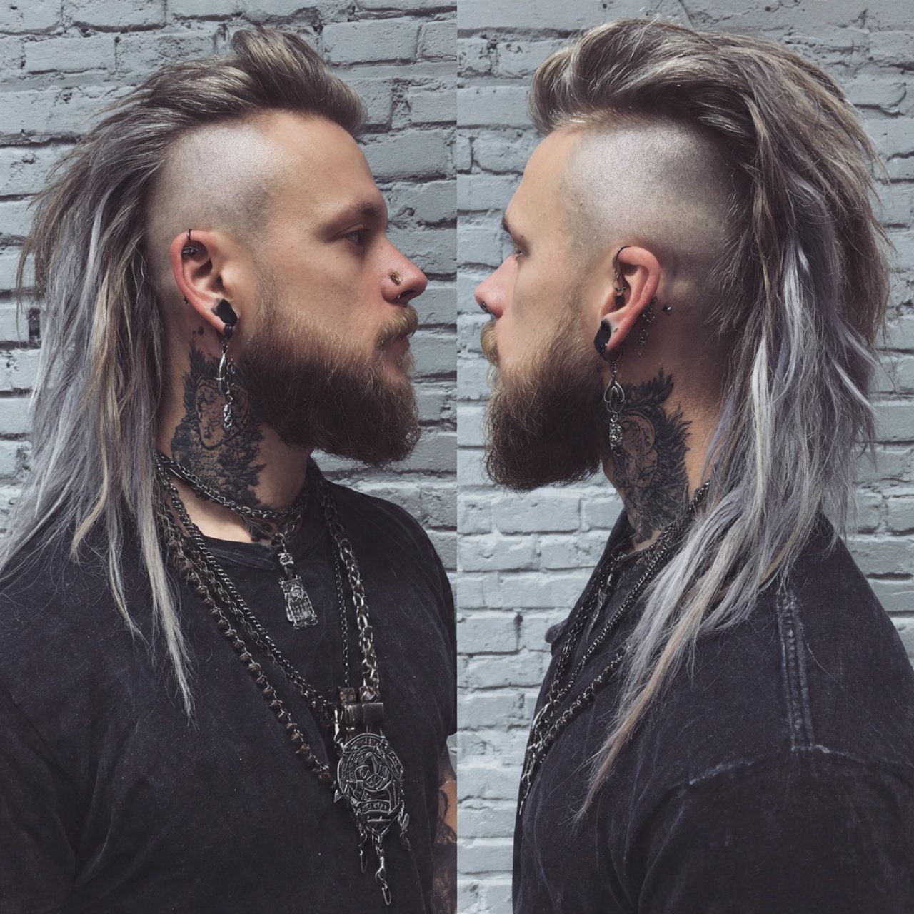 long wolf cut with undercut hairstyle