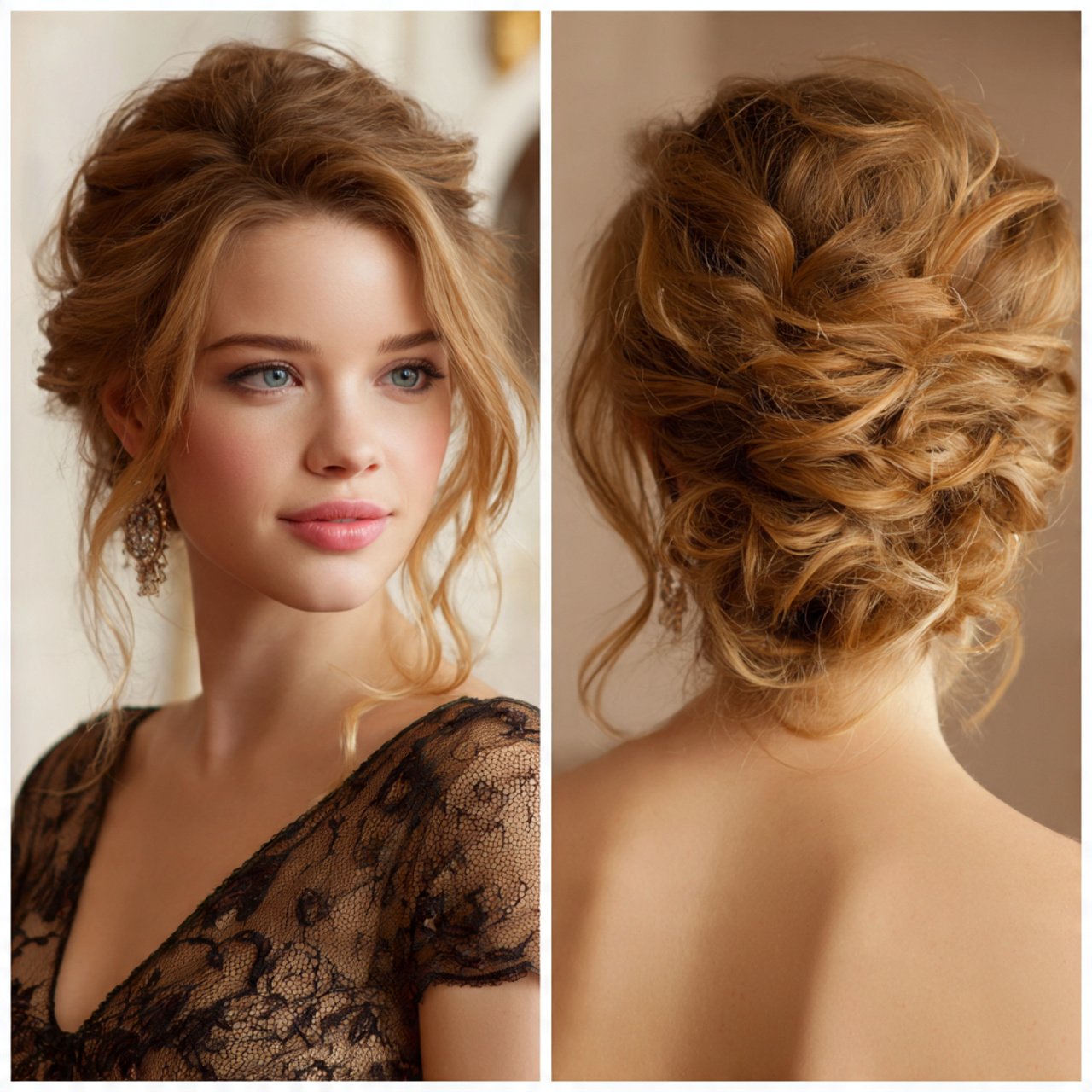 loose romantic updo hairstyles for prom