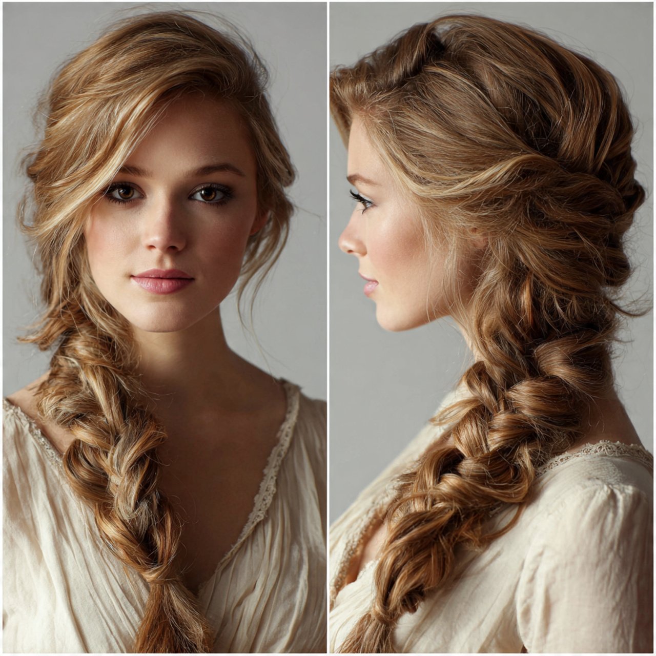loose side braid hairstyles