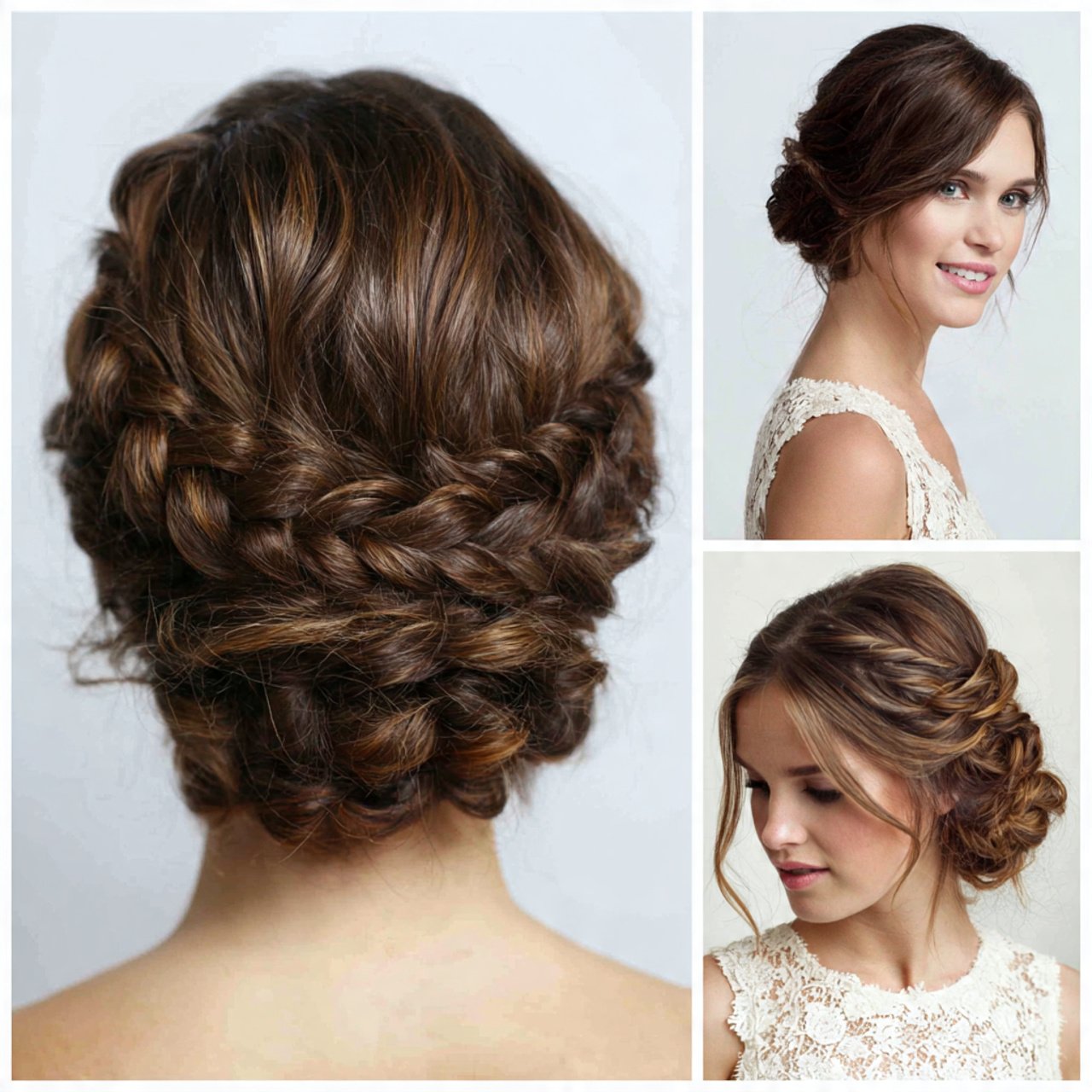 low braided bun hairstyles for prom