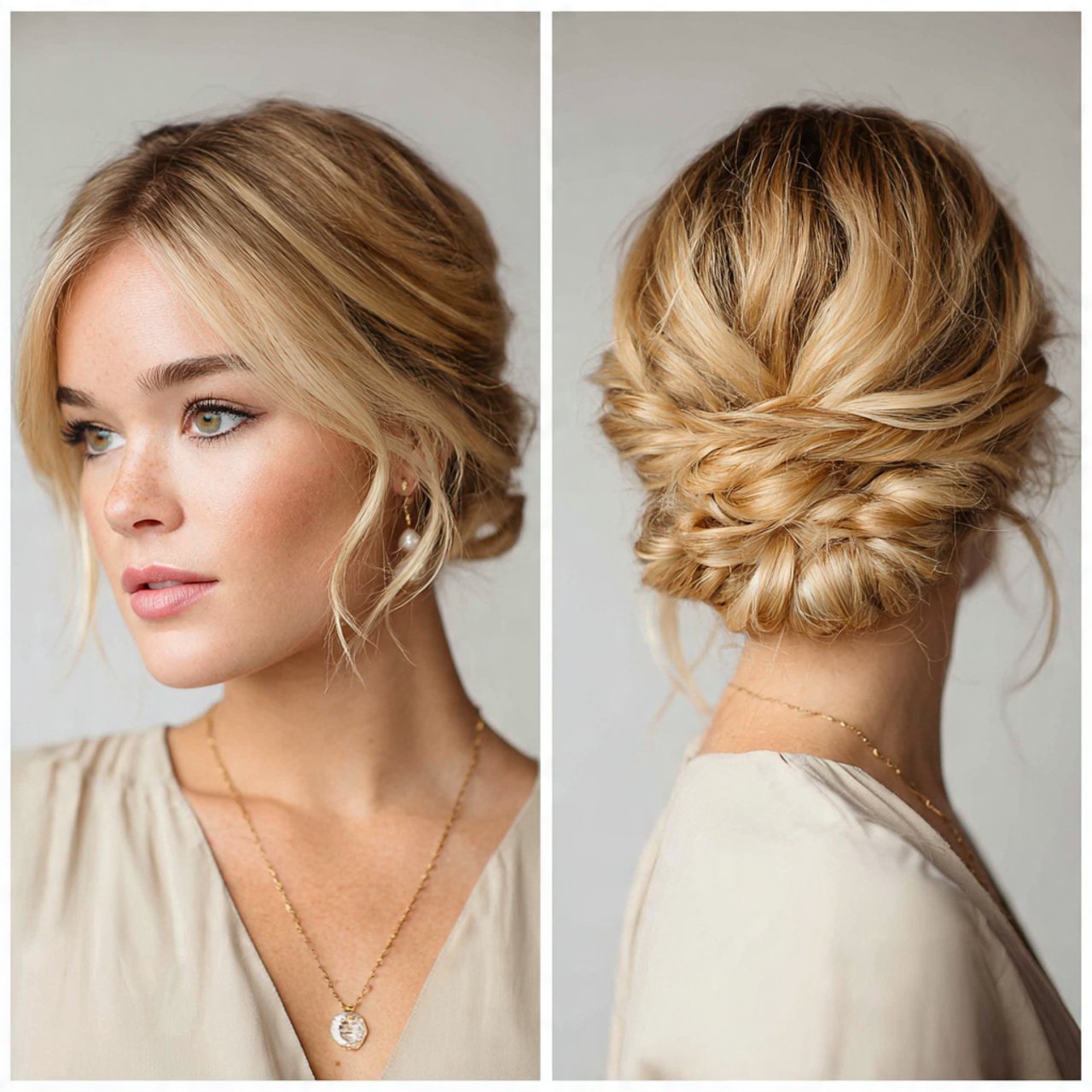 low bun easy hairstyles for school