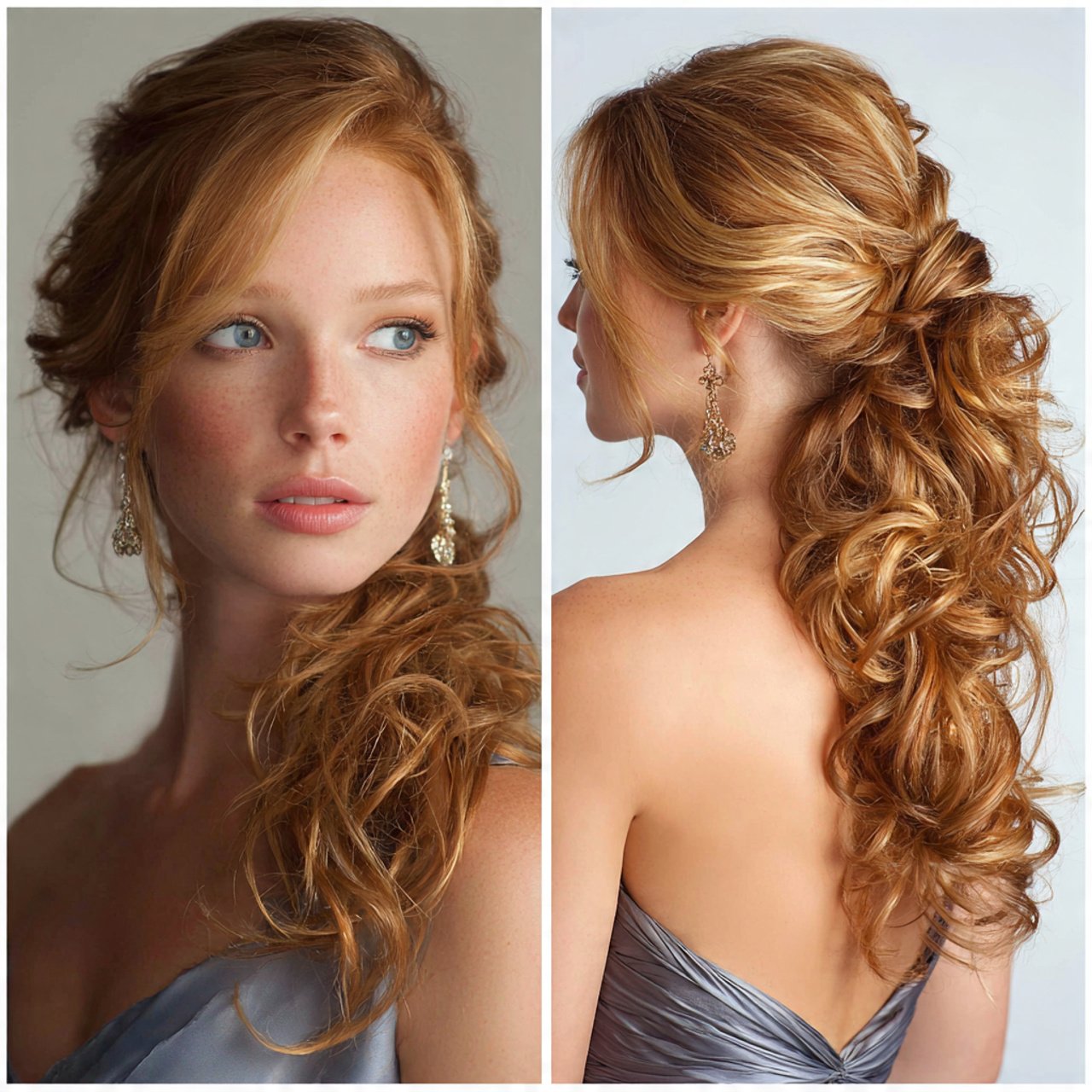 low side curly ponytail hairstyles