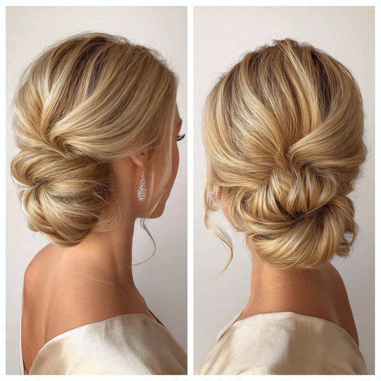 low twisted bun easy prom hairstyle