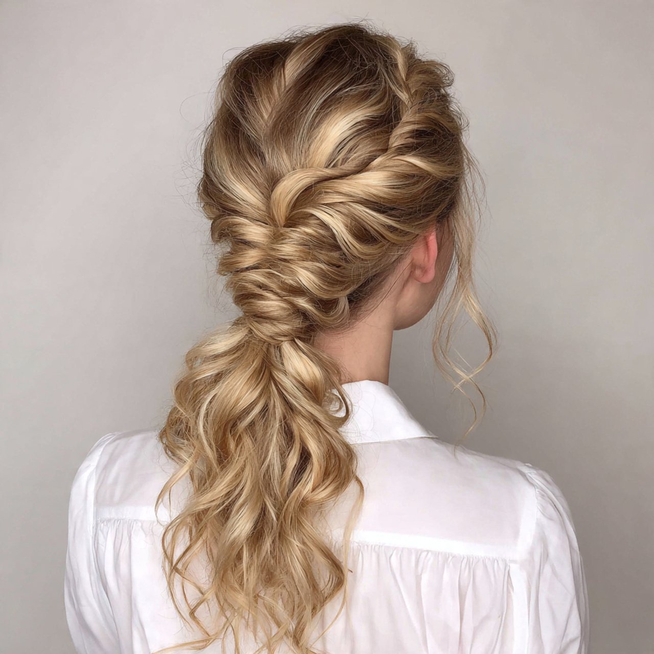 low twisted ponytail hairstyles