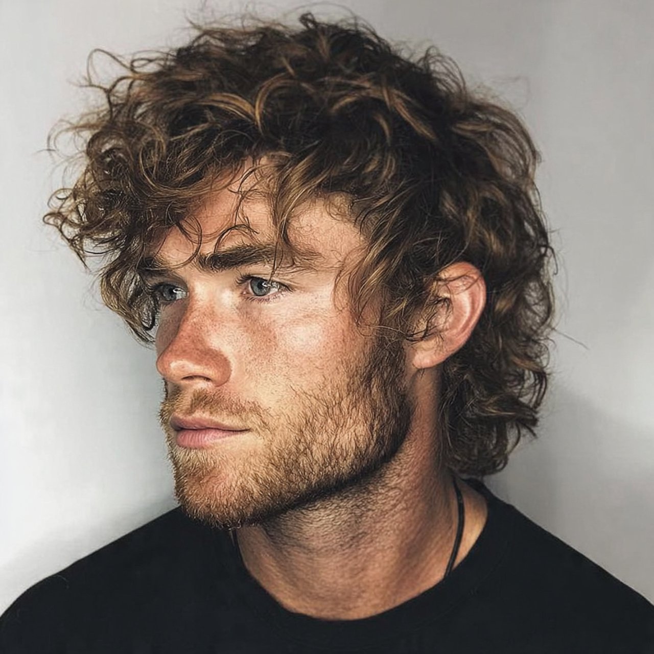medium length curly wolf cut hairstyle