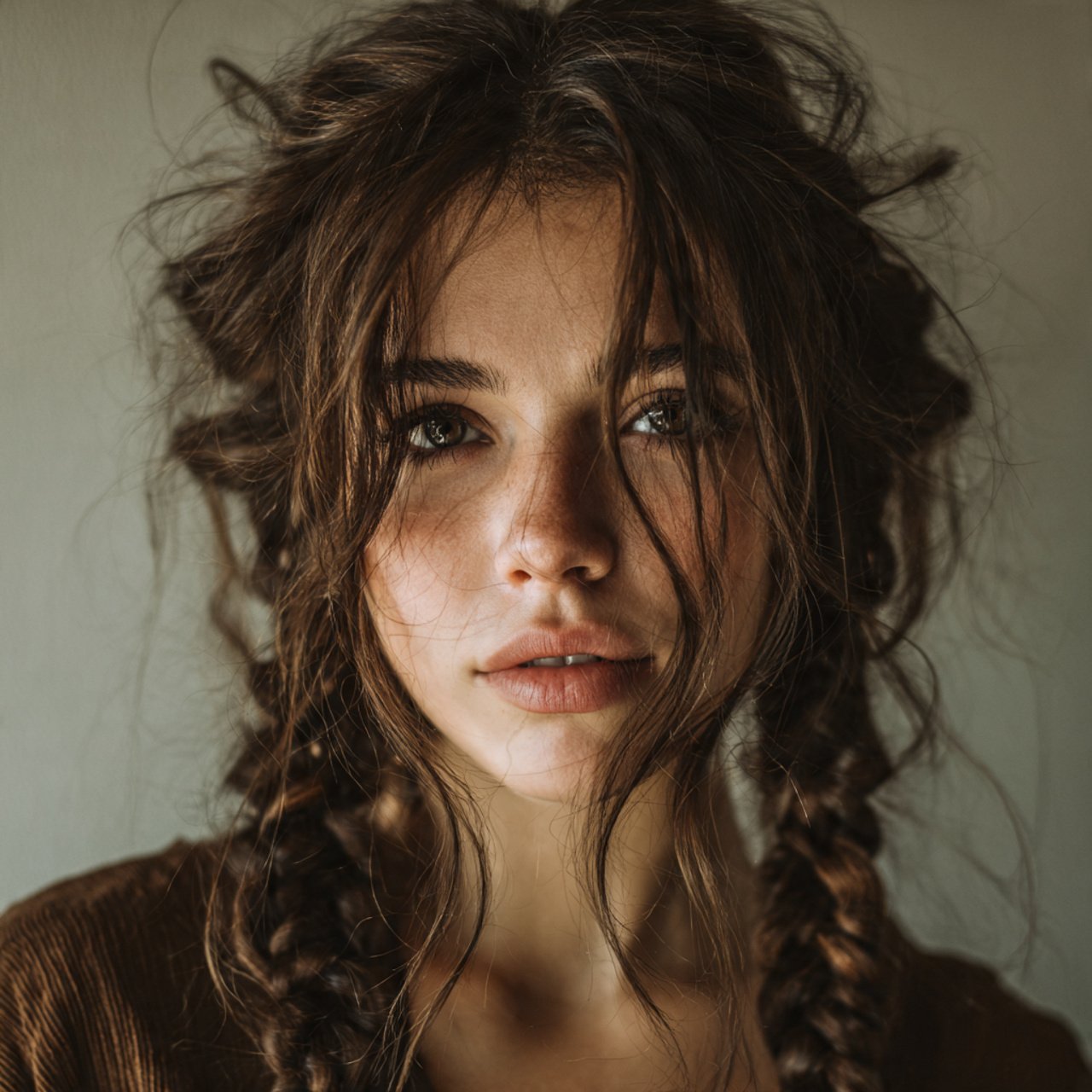 messy boho braids hairstyle on a woman loose