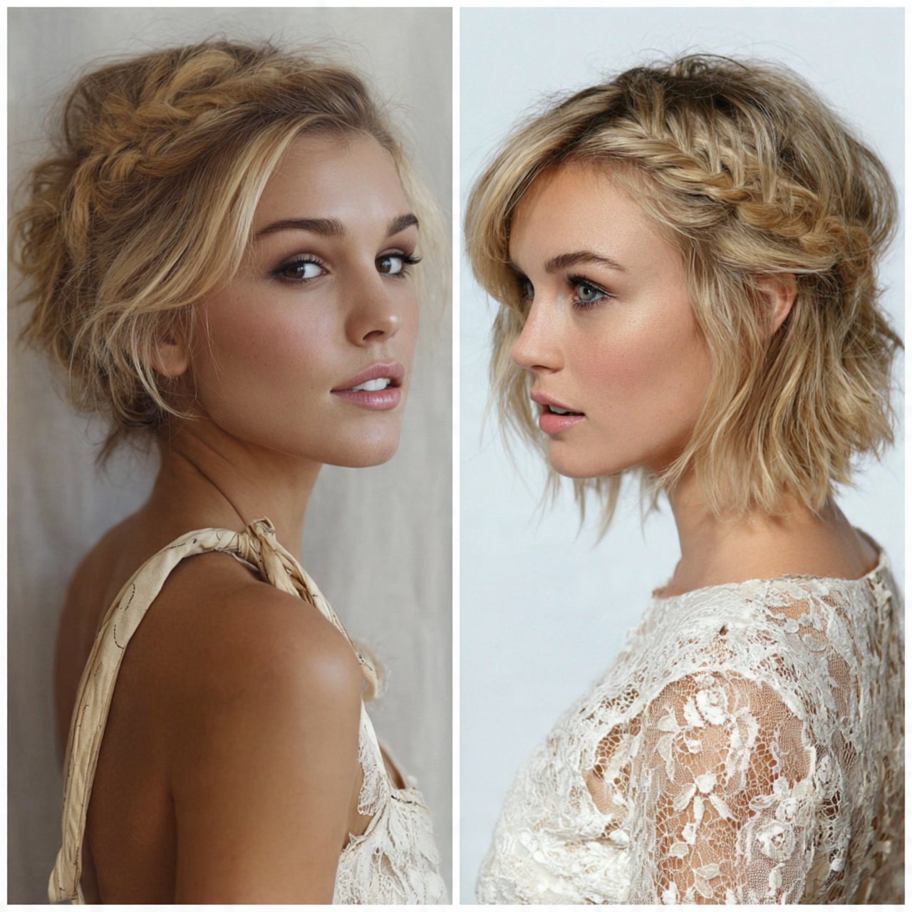 messy braided hairstyles for short hair
