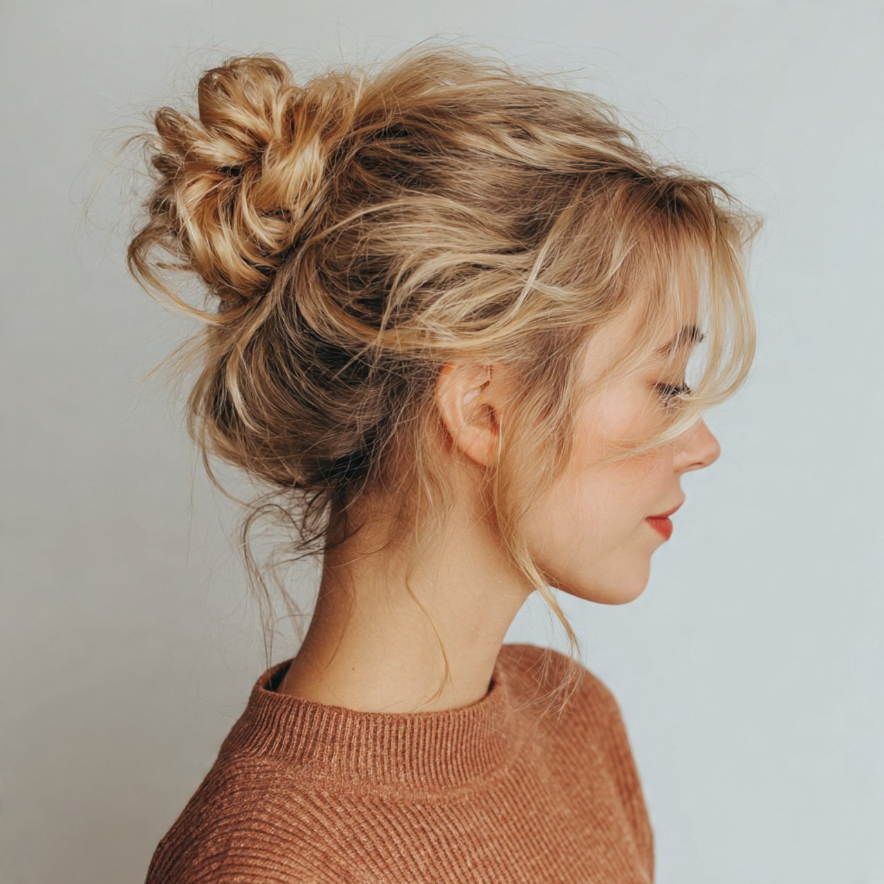 messy bun easy hairstyles for school