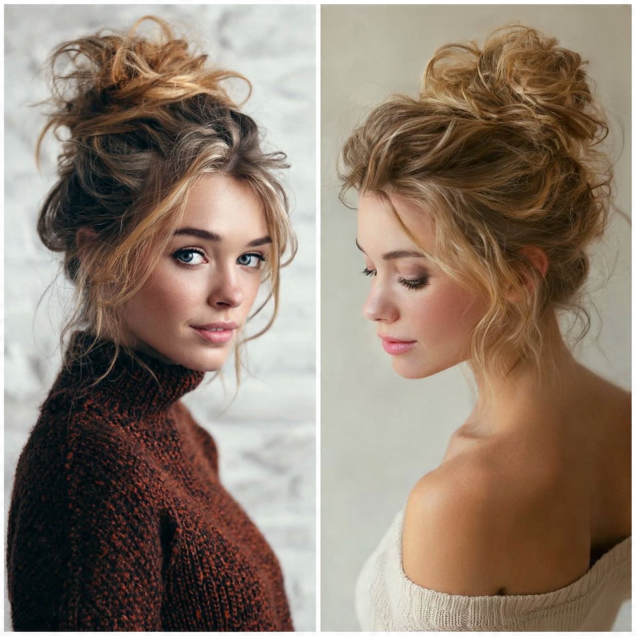 messy bun hairstyles for school