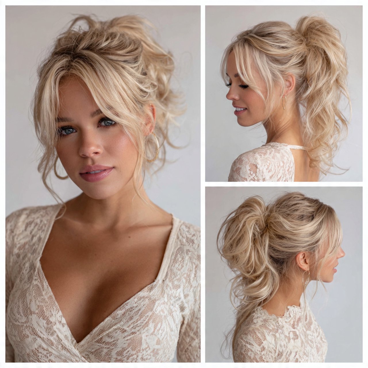 messy ponytail hairstyles