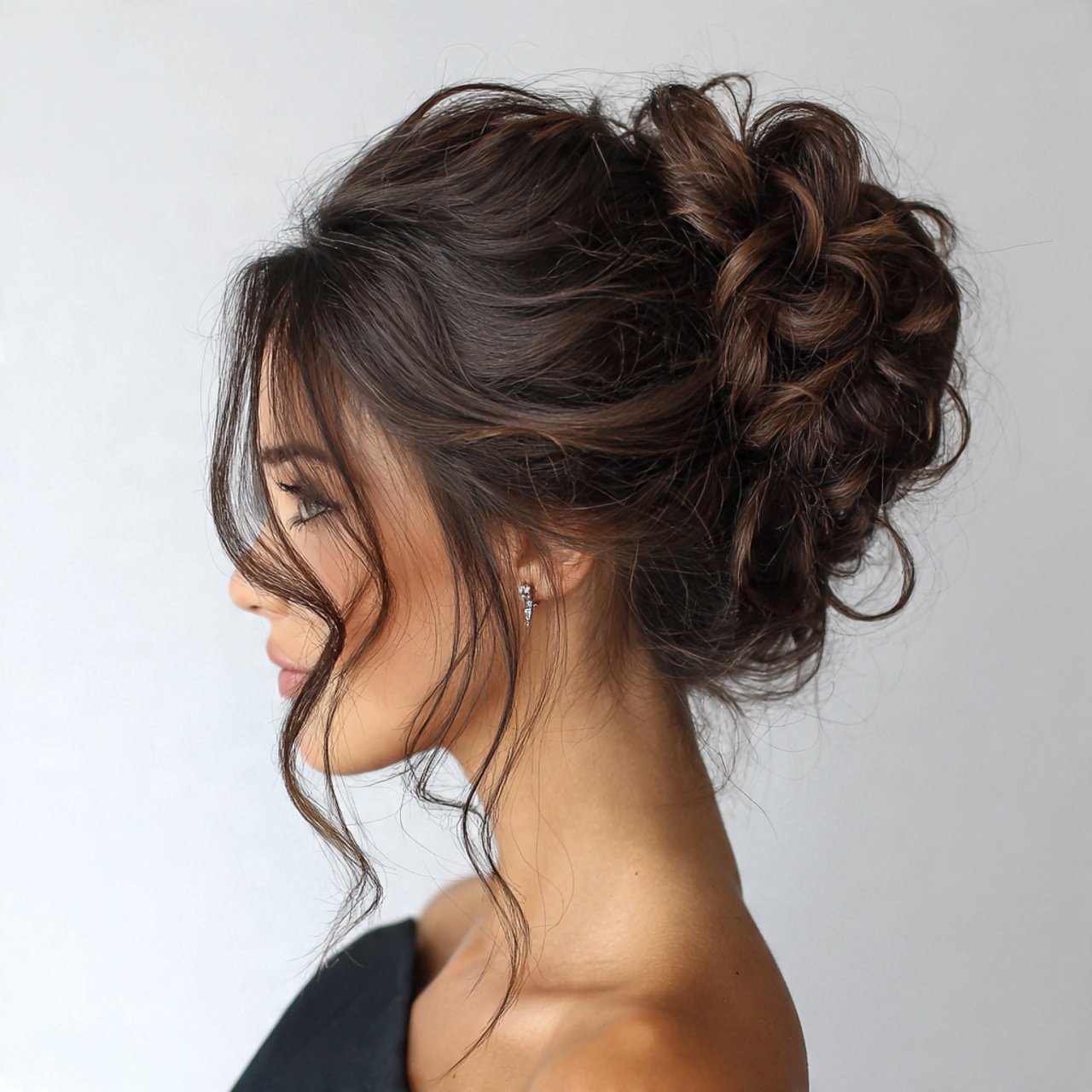 messy textured bun prom hairstyles