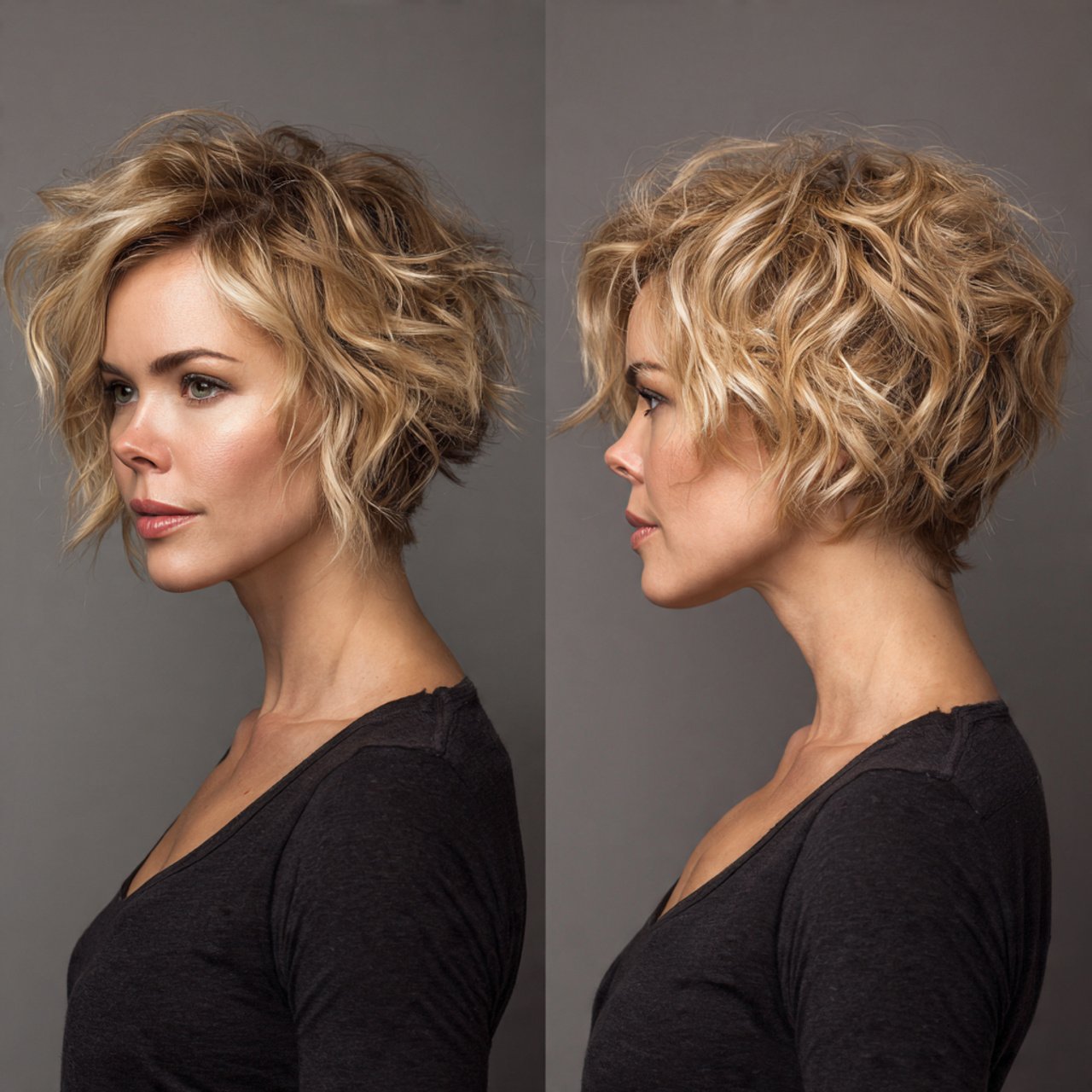 messy wave hairstyles for short hair professional