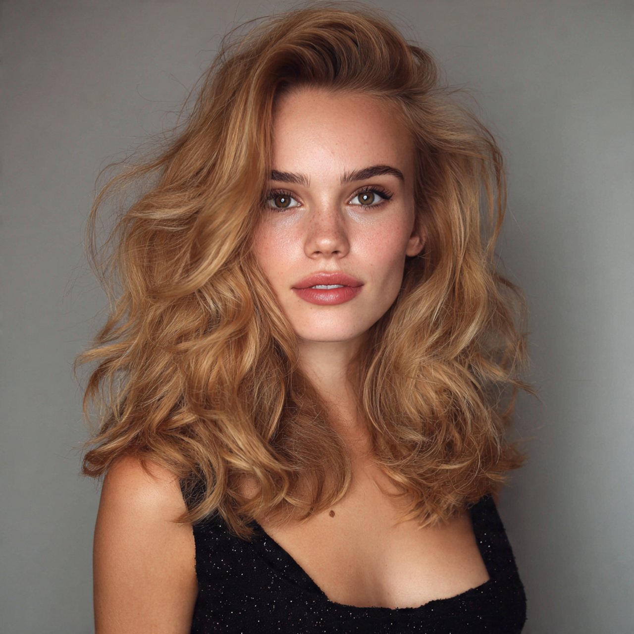 messy waves with volume prom hairstyles for medium