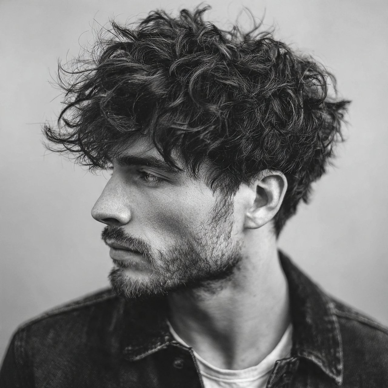 messy wolf cut hombre hairstyle