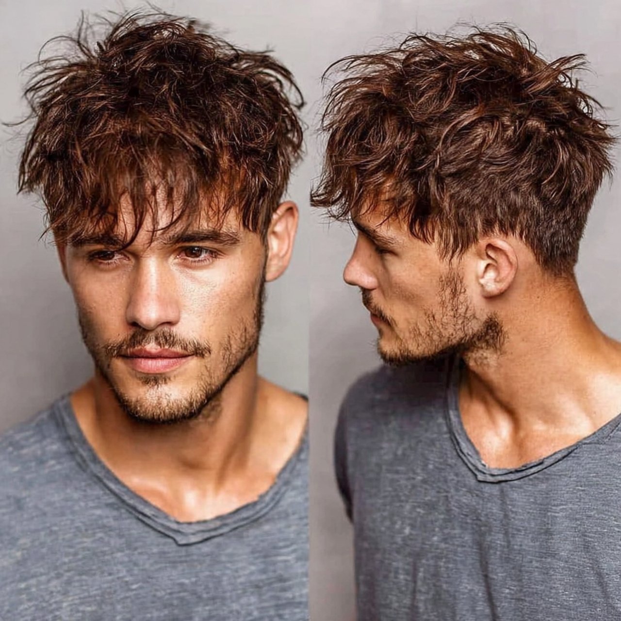 messy wolf haircut hairstyle