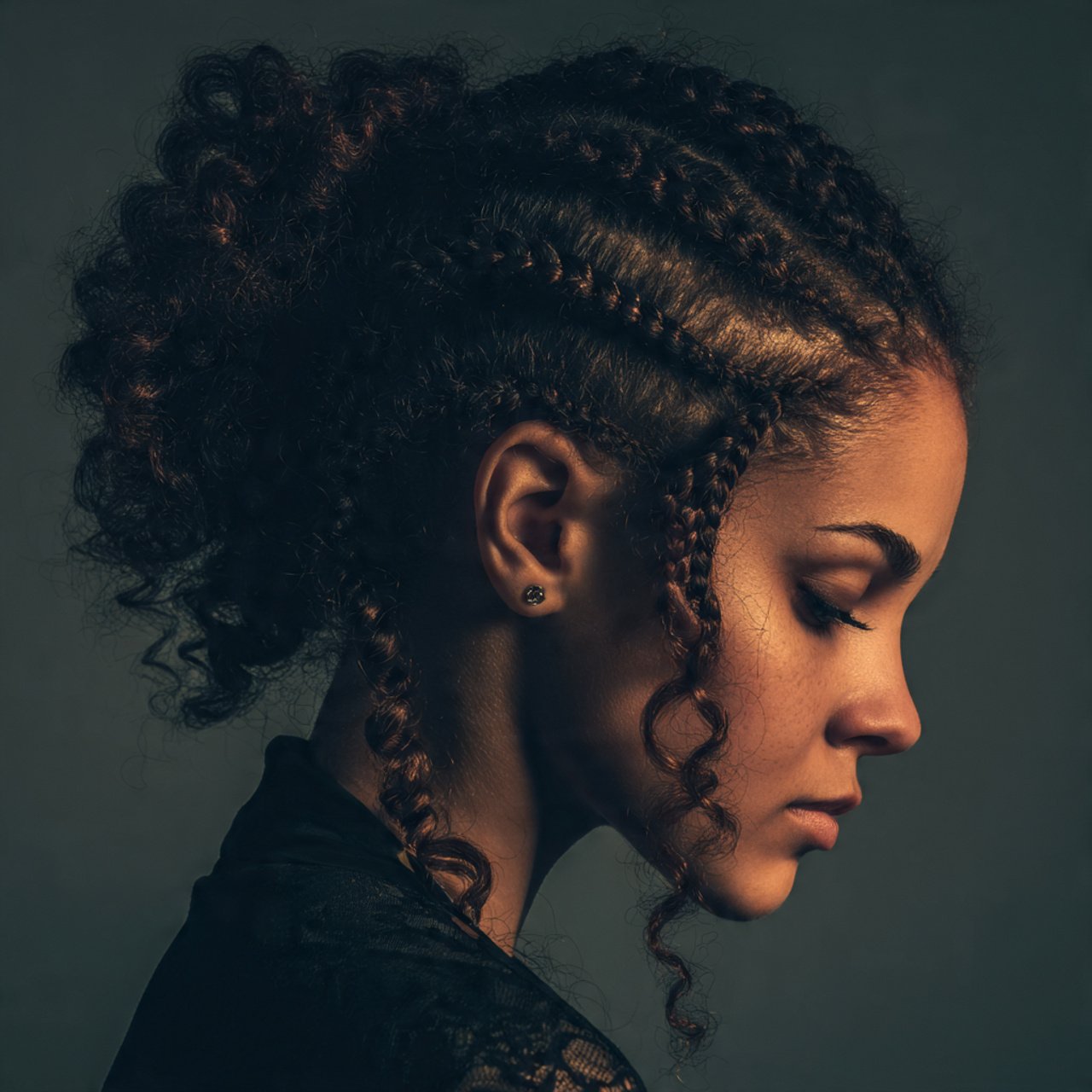 mini braids with curly hairstyle beautiful natural