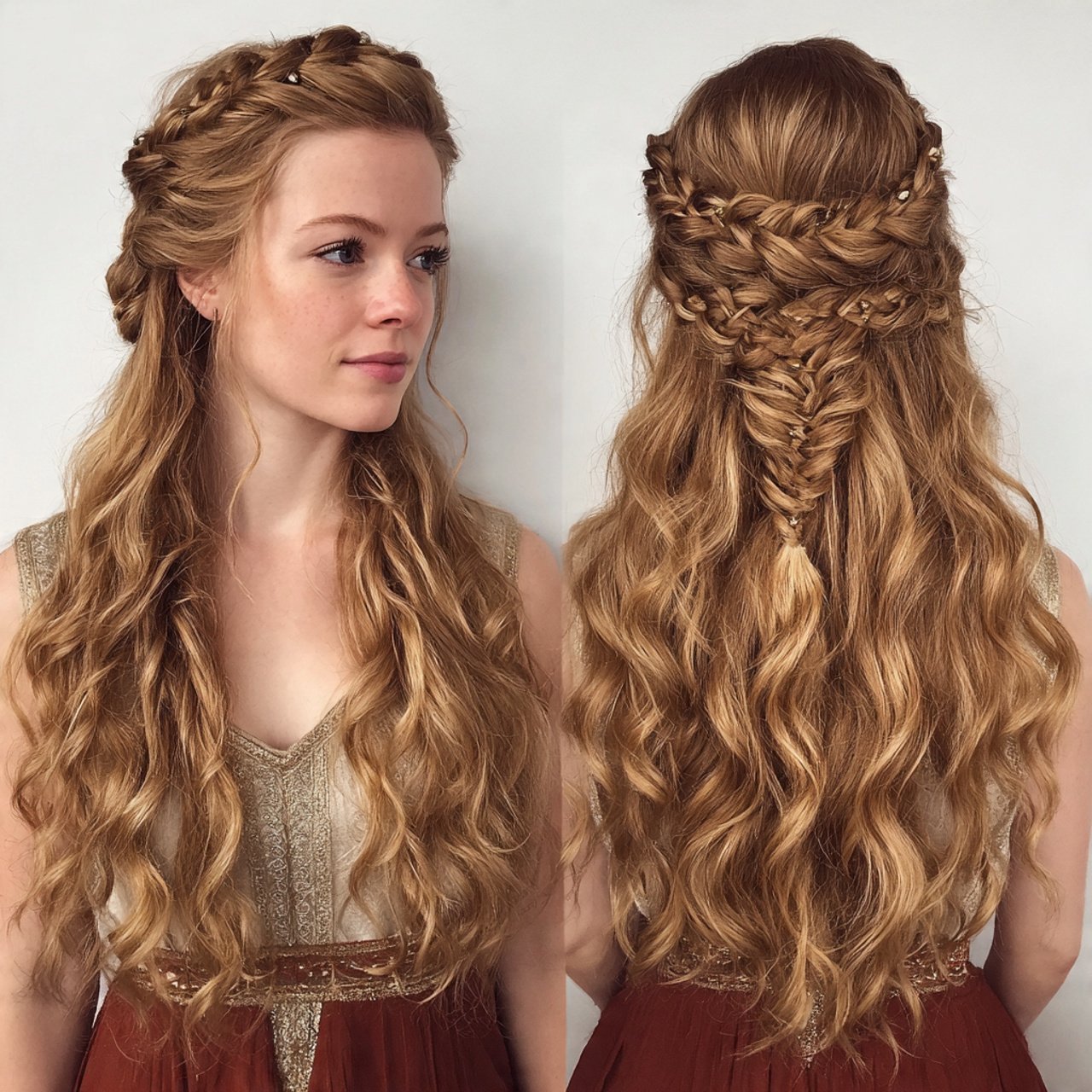 mini braids with open hair hairstyles