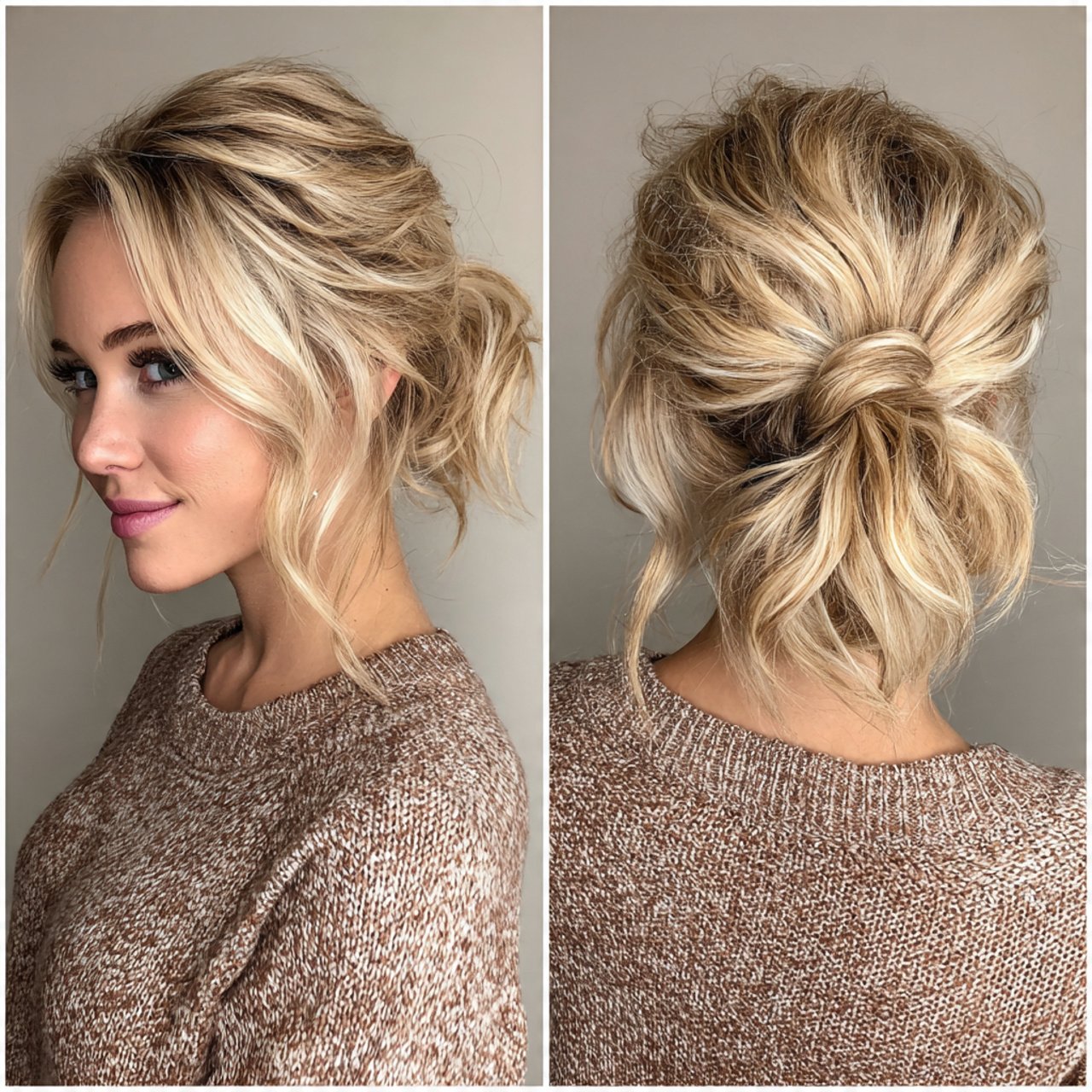 mini ponytail hairstyles for short hair 1