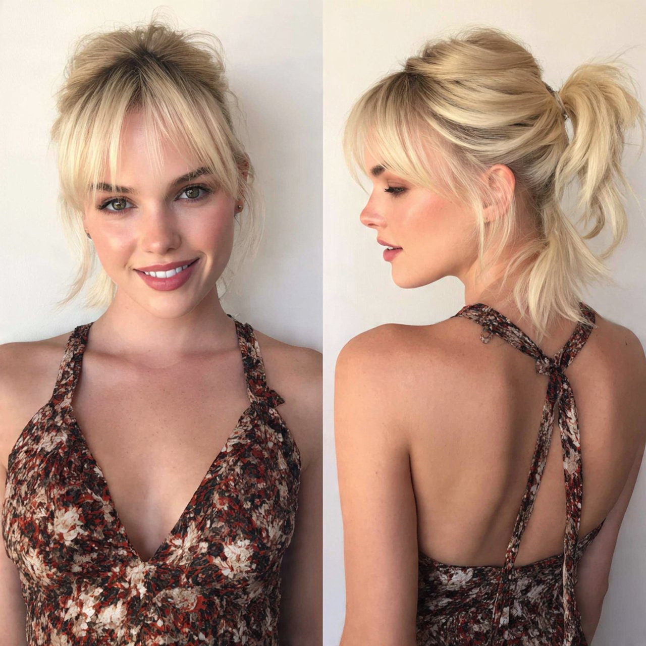 mini ponytail hairstyles for short hair