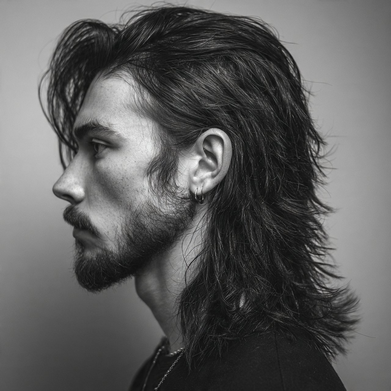 minimal long wolf cut