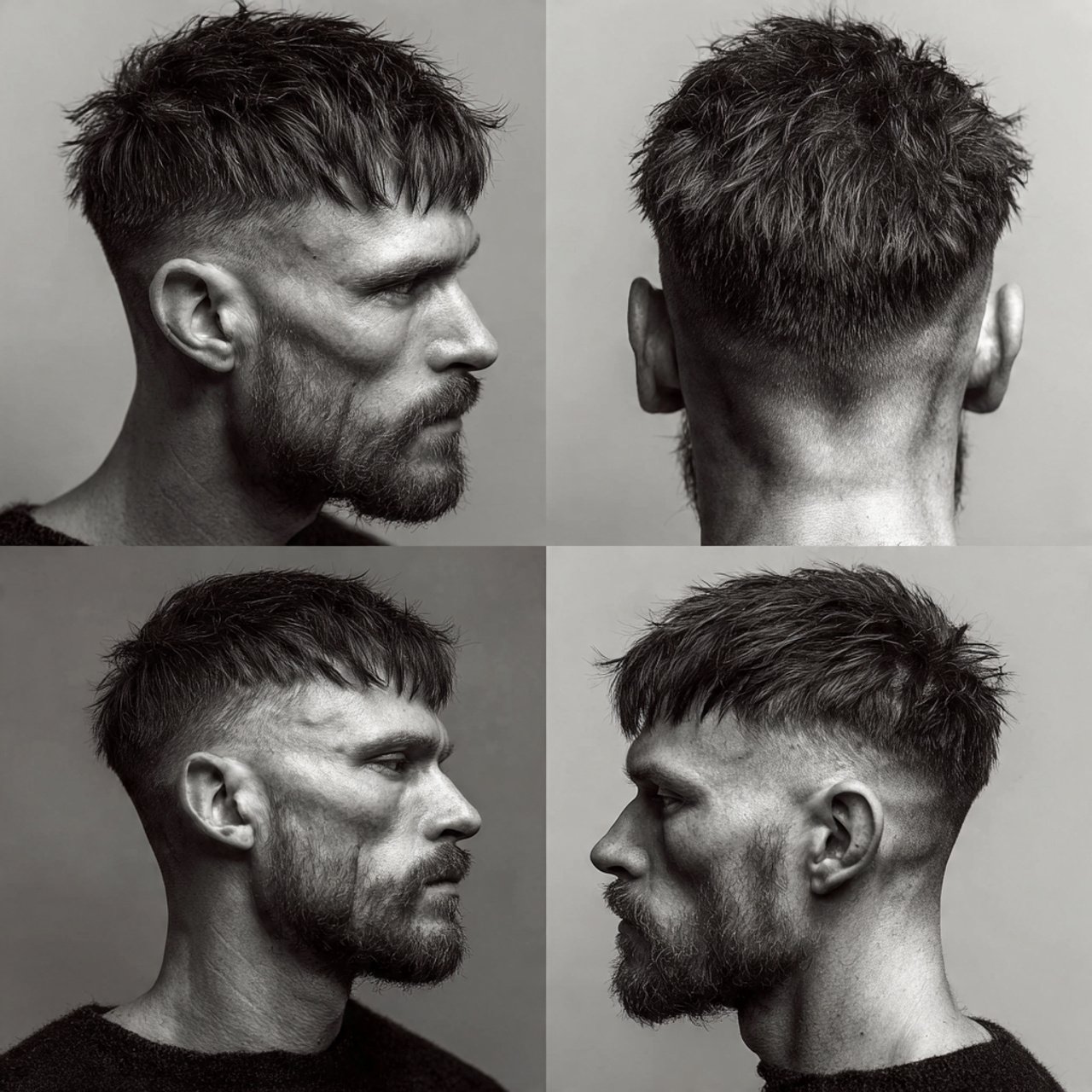 minimal wolf cut for men