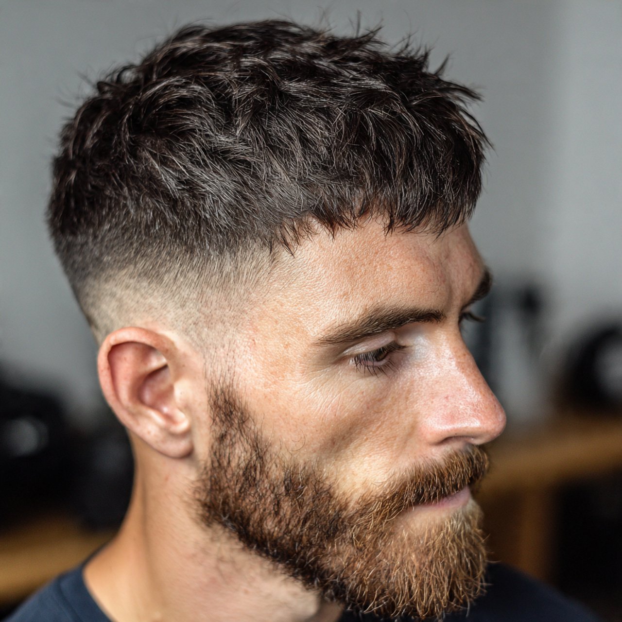 minimal wolf cut hairstyle