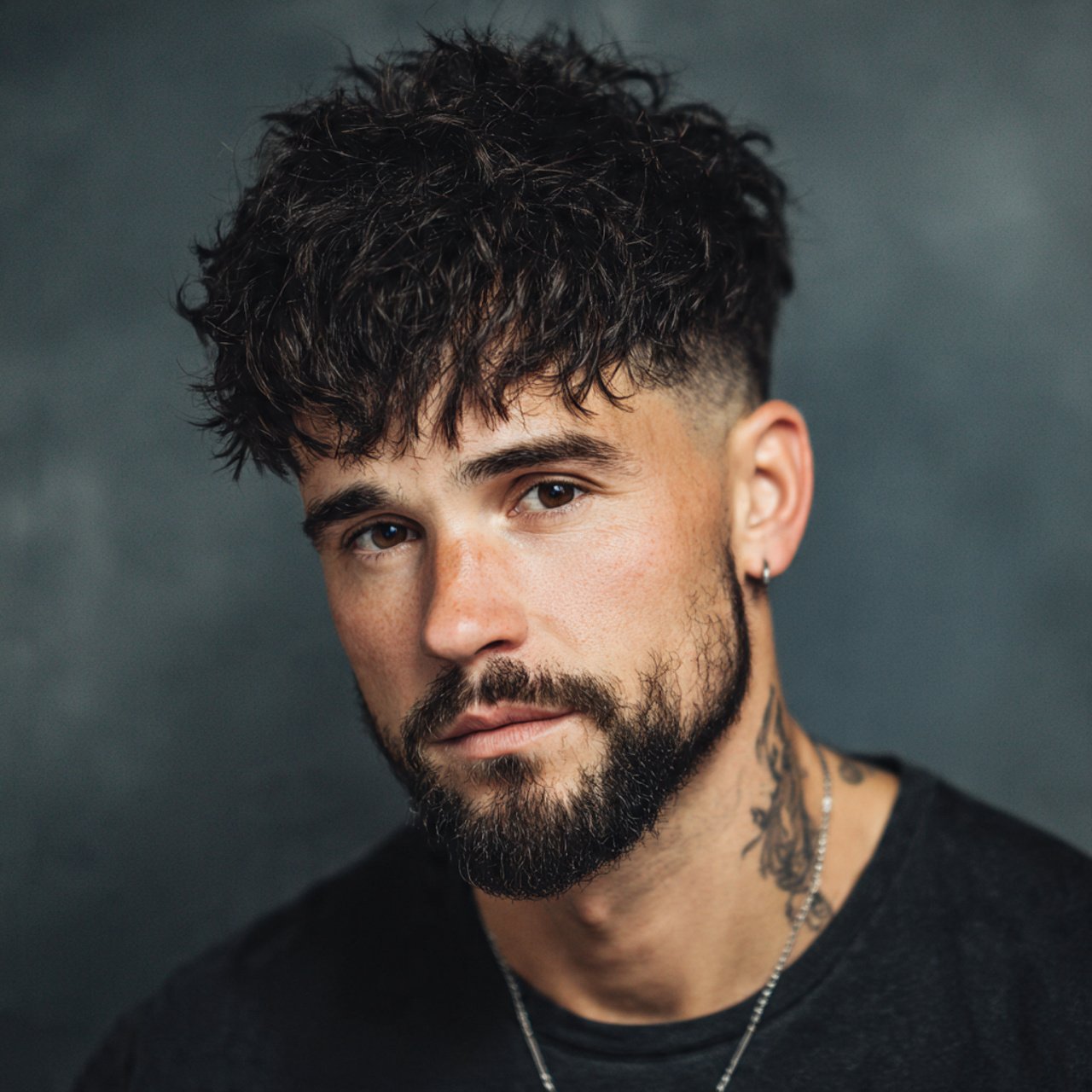 minimal wolf cut hombre hairstyle