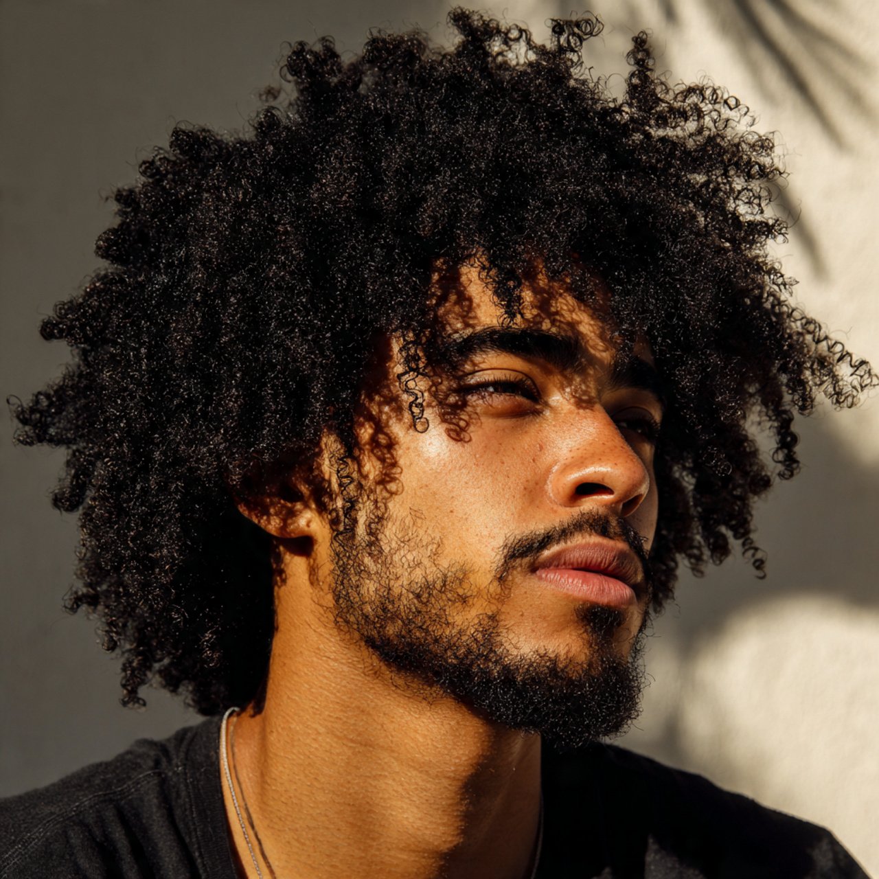 natural afro curls for men