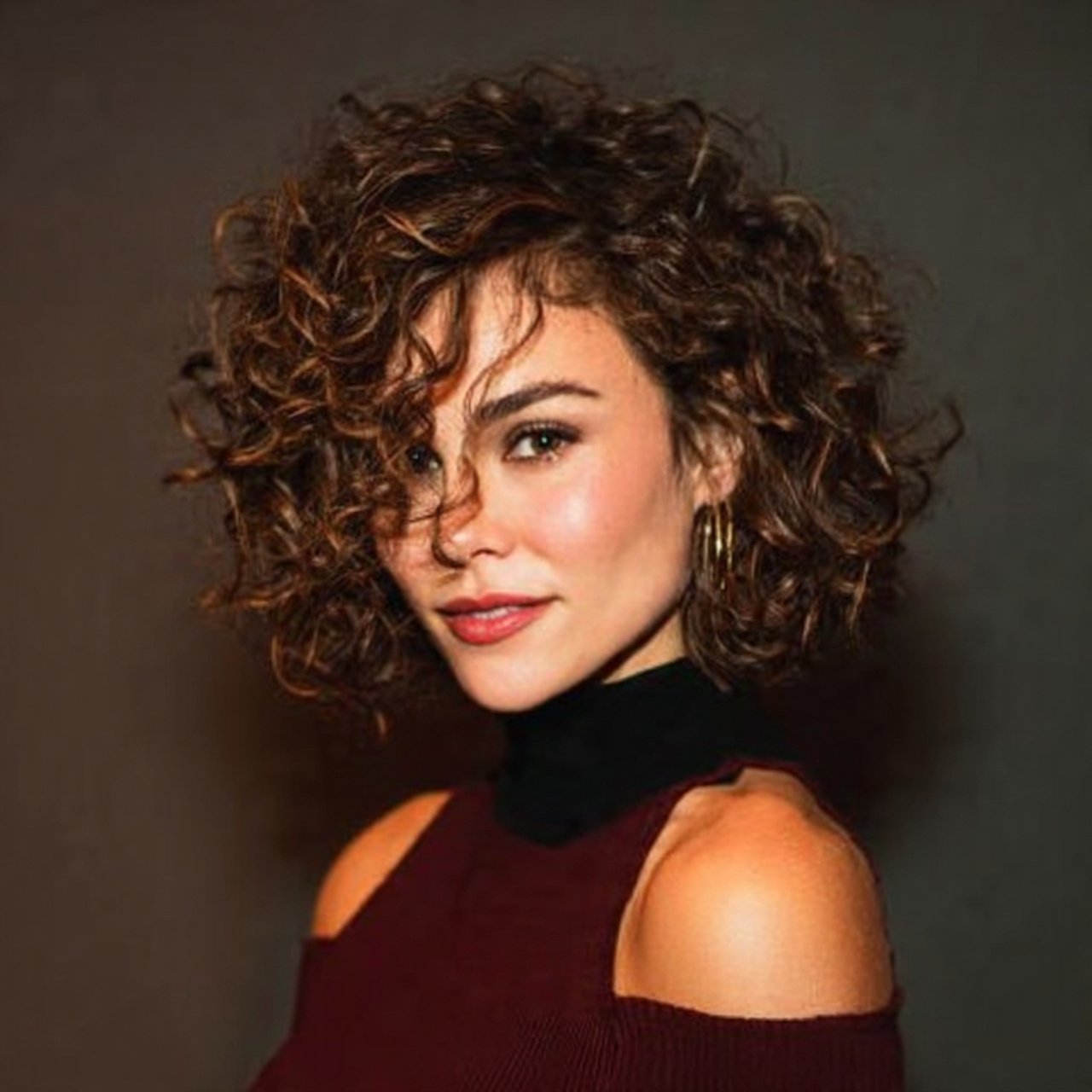 natural curly bob hairstyle