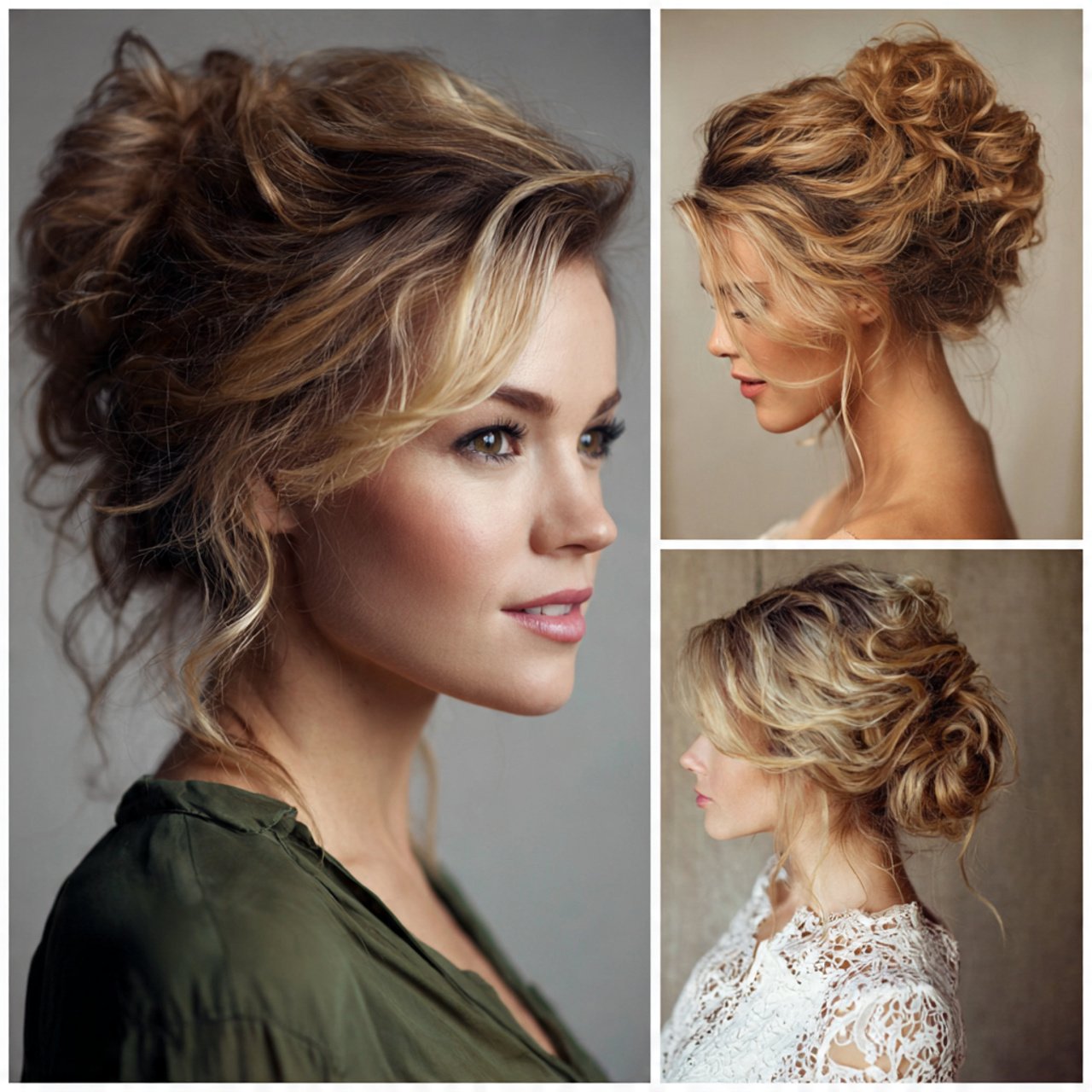 natural messy bun hairstyles