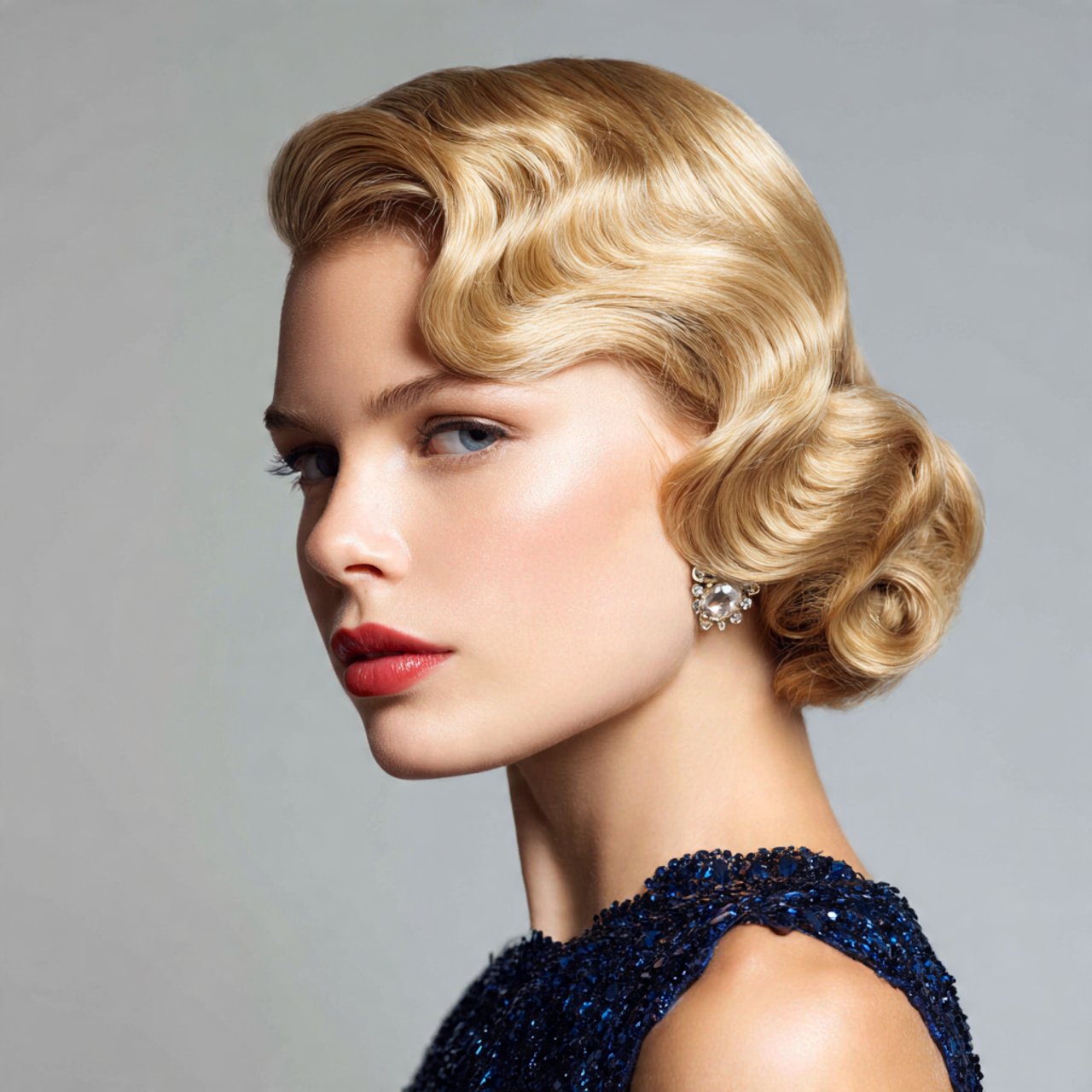 retro finger waves hairstyles for prom