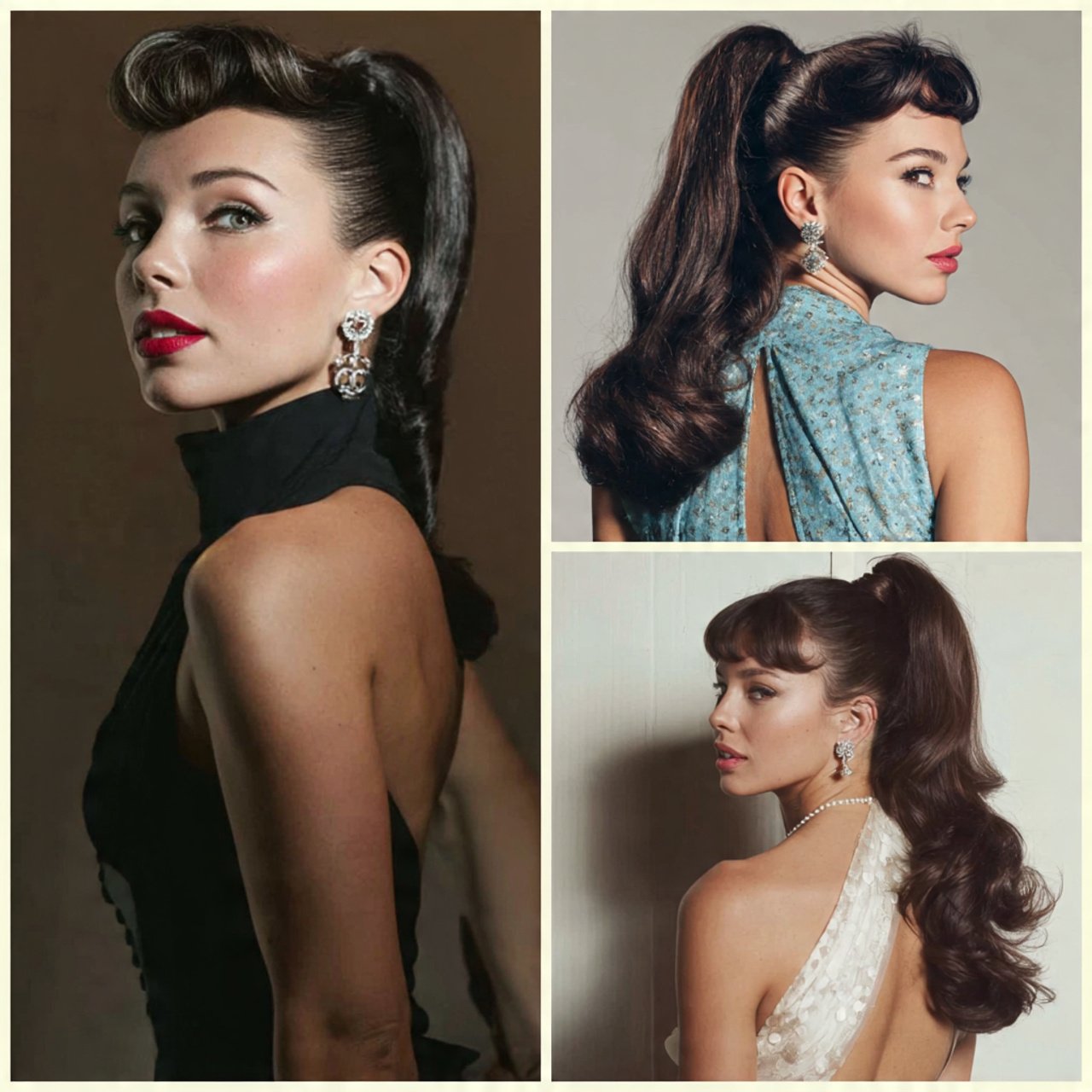 retro high ponytail hairstyles