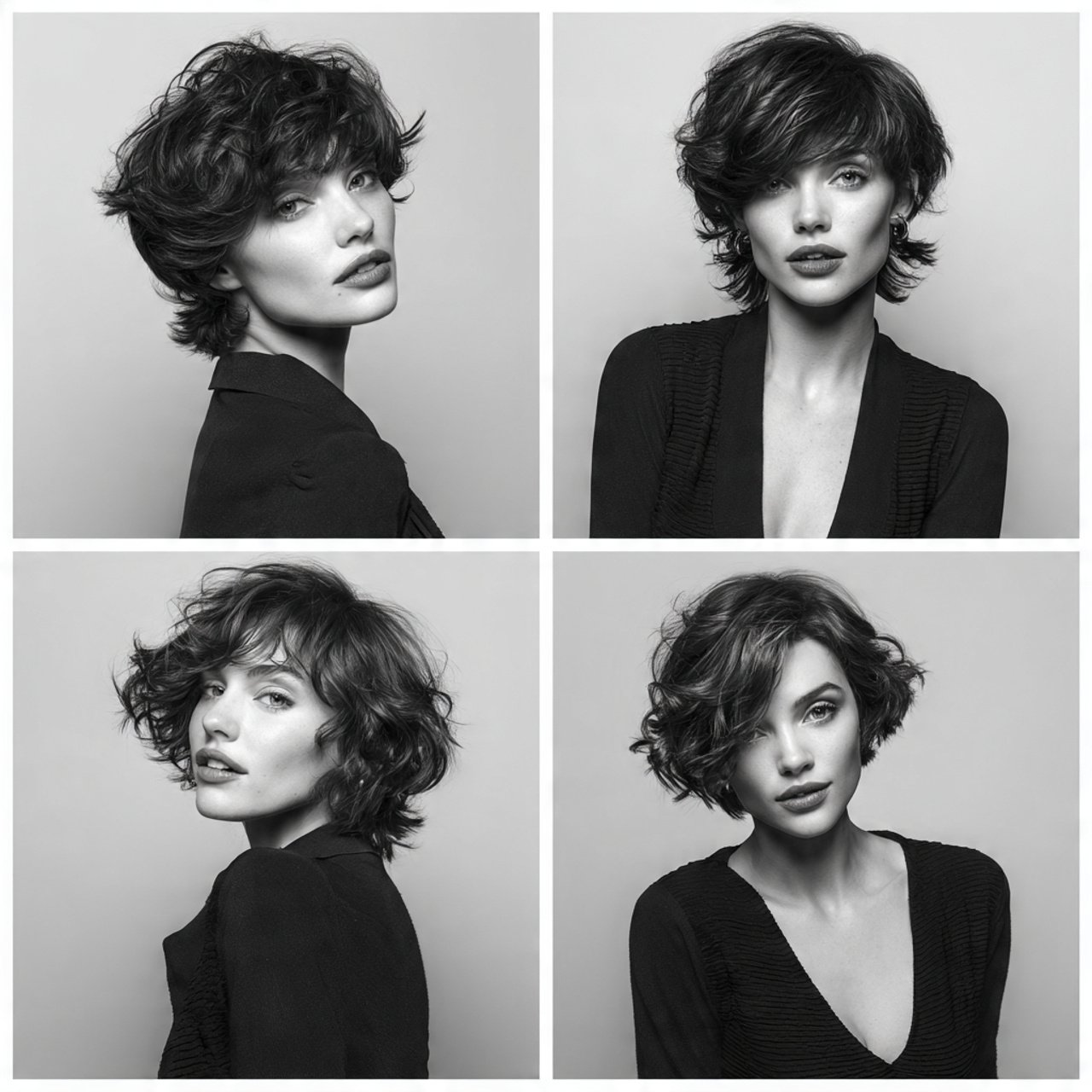 shaggy hairstyles for short hair multiple variatio