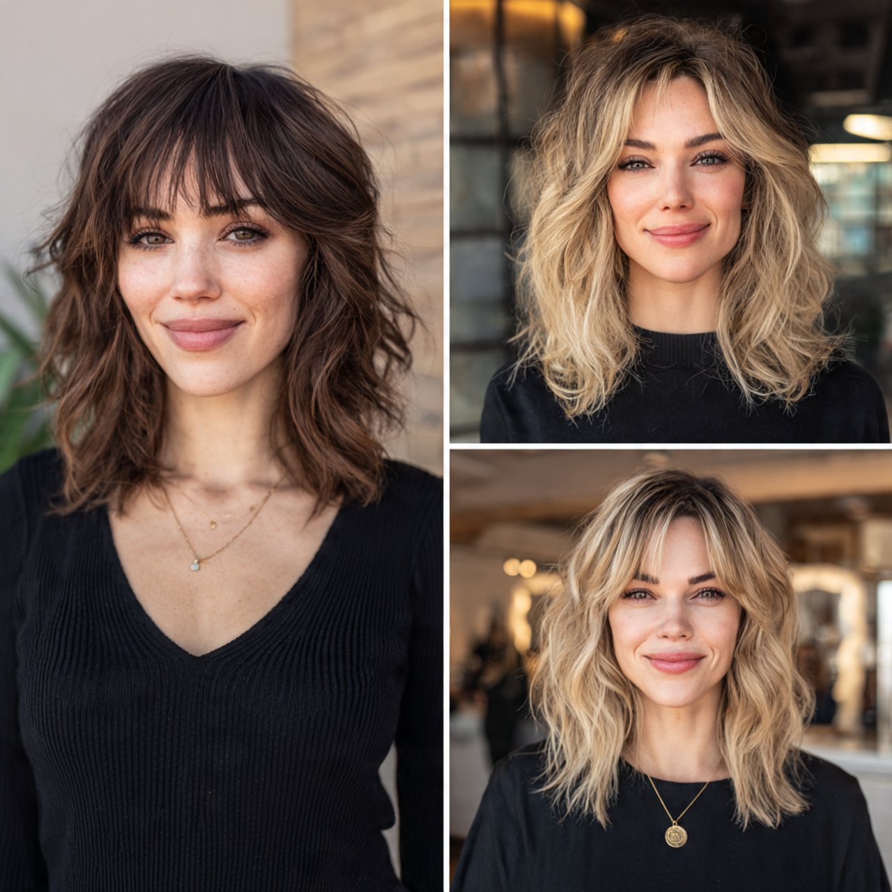 shaggy hairstyles for thick hair showcasing layere