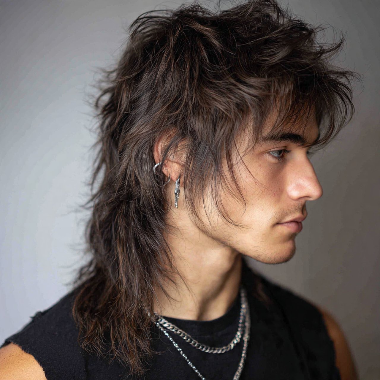 shaggy long wolf cut hairstyle