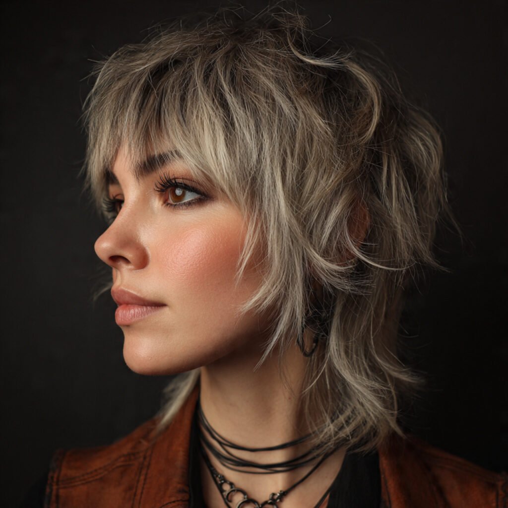 shaggy short wolf cut