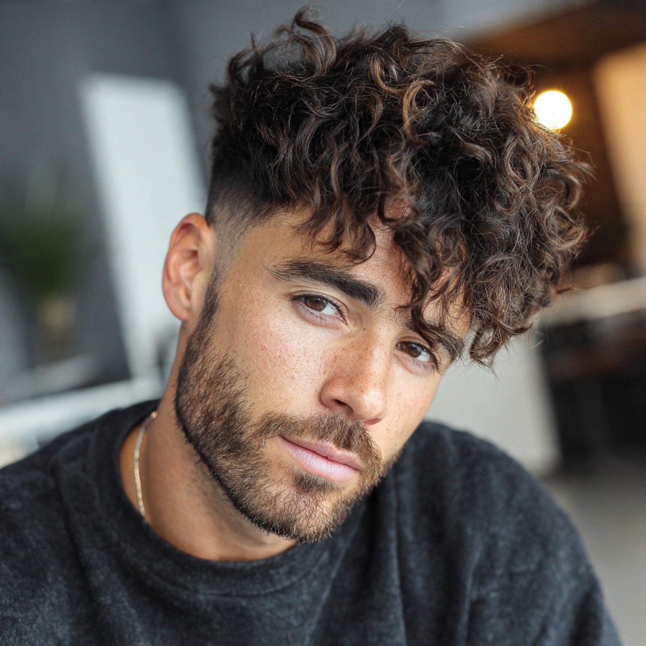 short curly wolf cut hairstyle