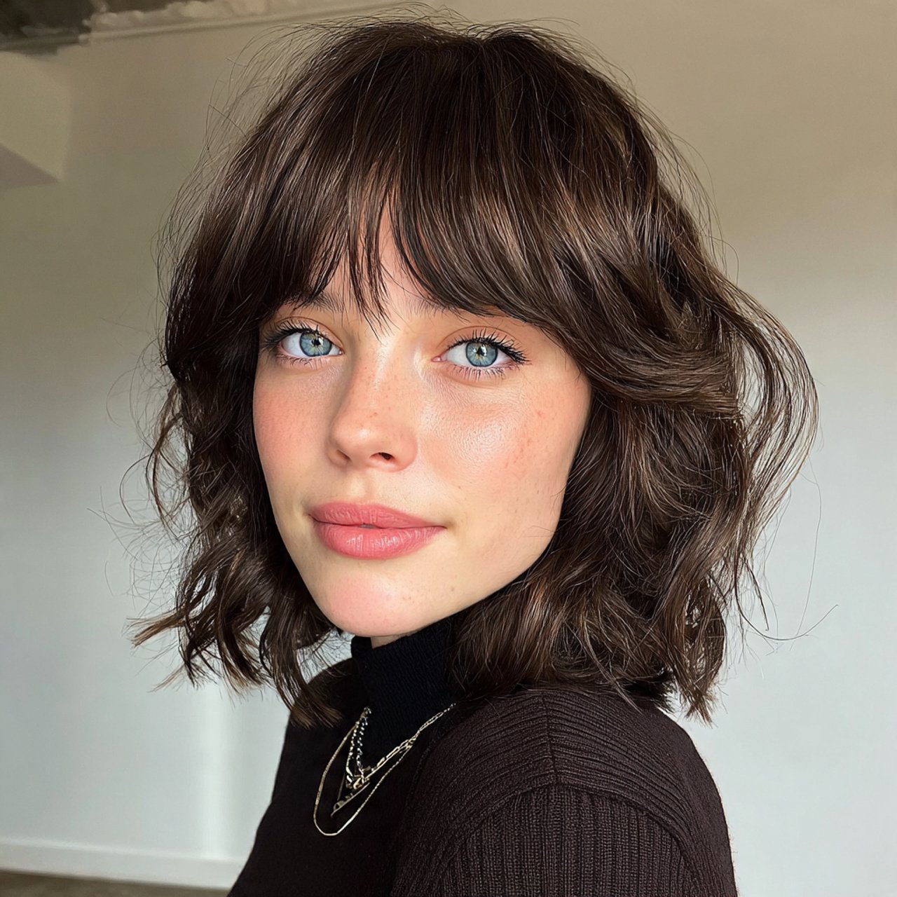 short curtain bangs hairstyle