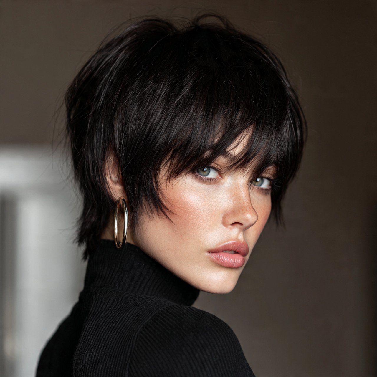 short wolf cut hairstyle
