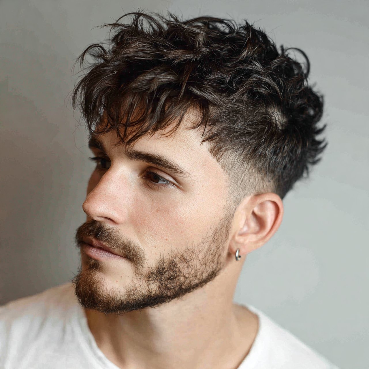 short wolf cut hombre hairstyle
