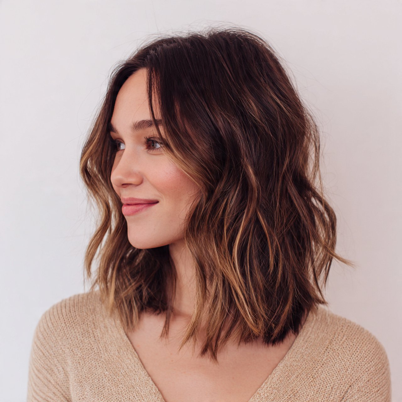 shoulder length hairstyles for blunt waves 1