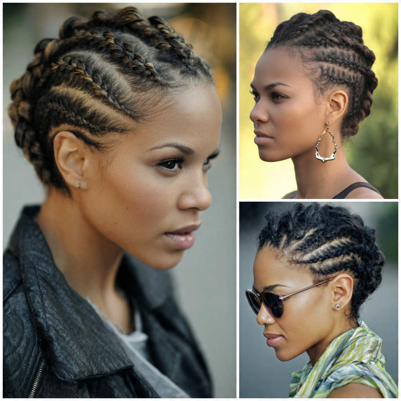 side cornrow hairstyles for short hair