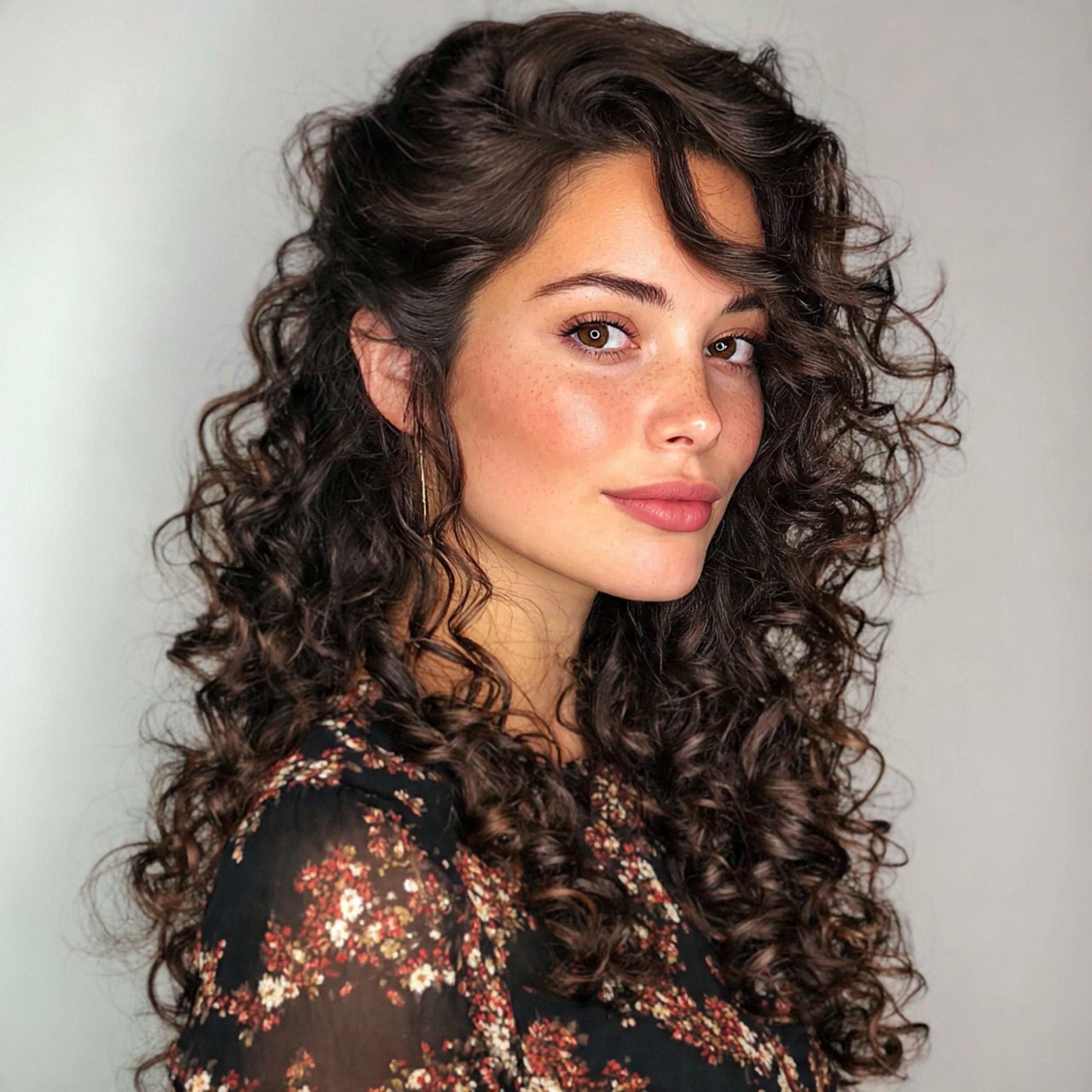 side part cute curly hairstyles