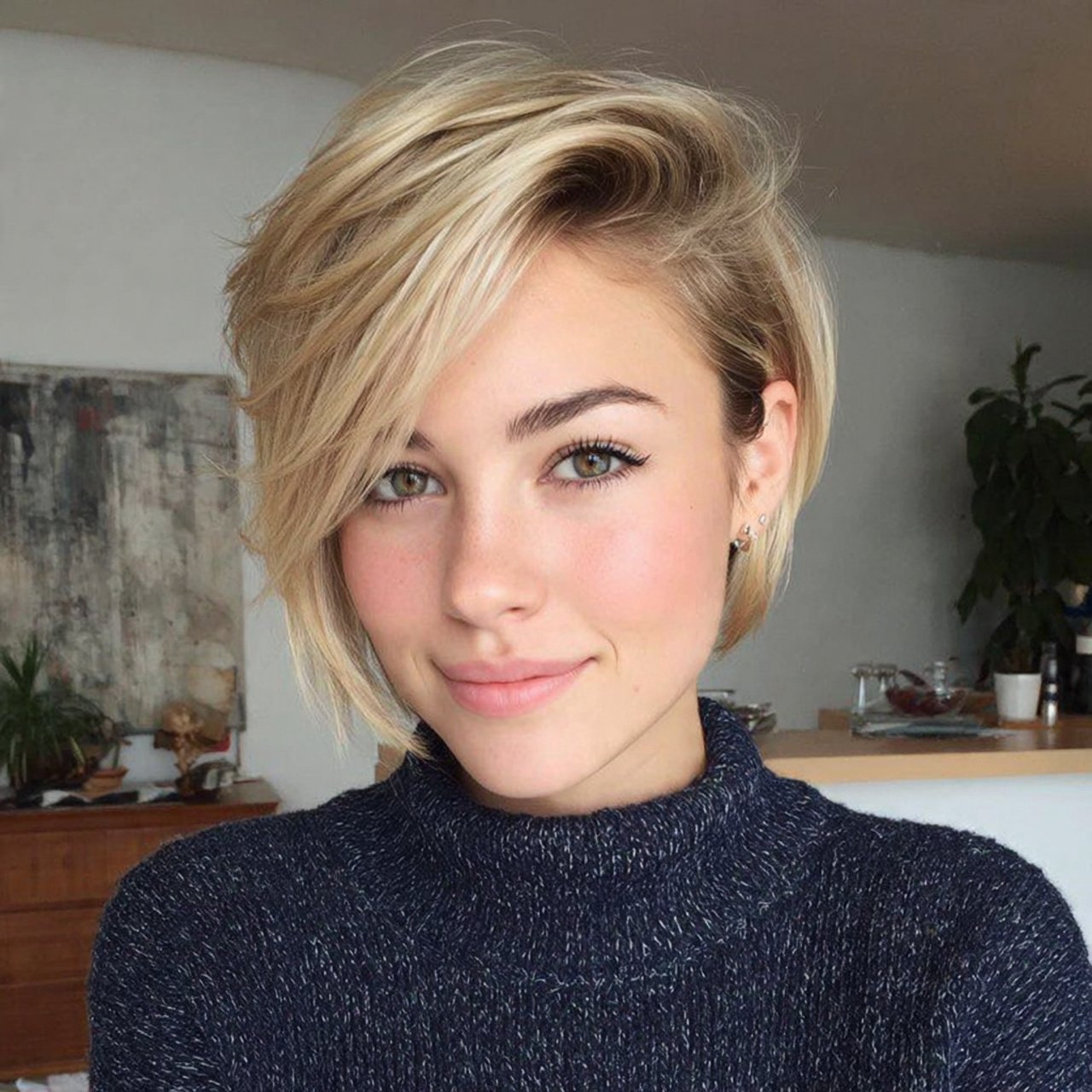 side parted hairstyles short hair