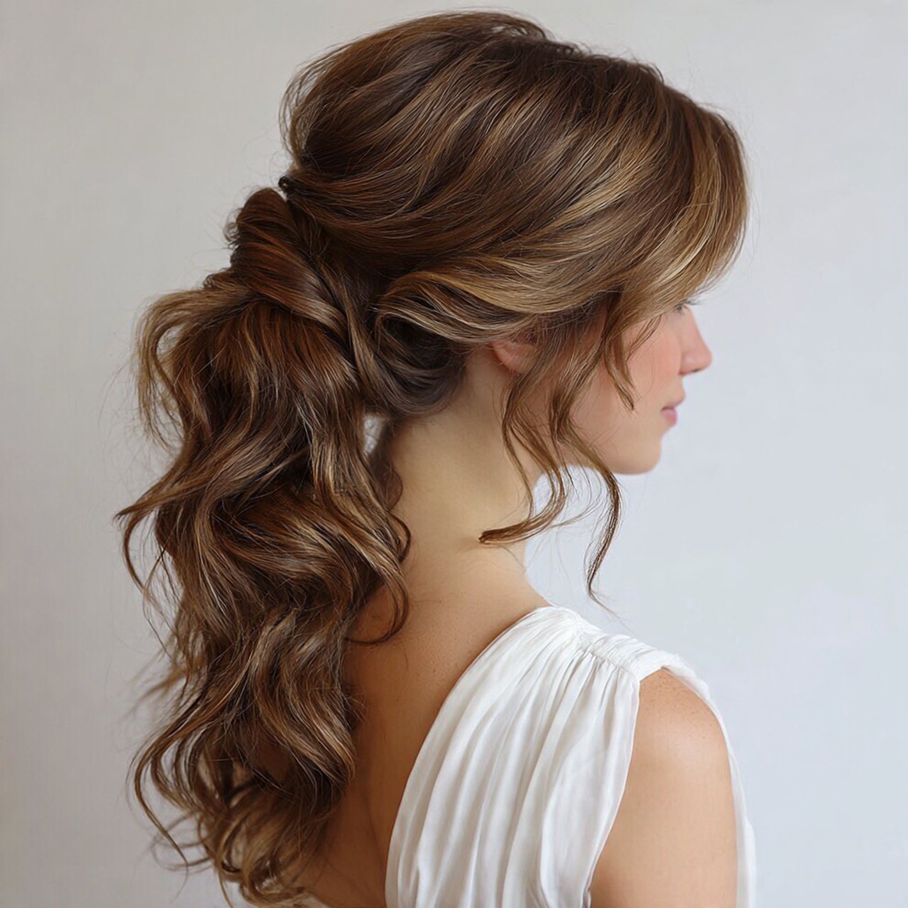 side ponytail hairstyles with loose waves